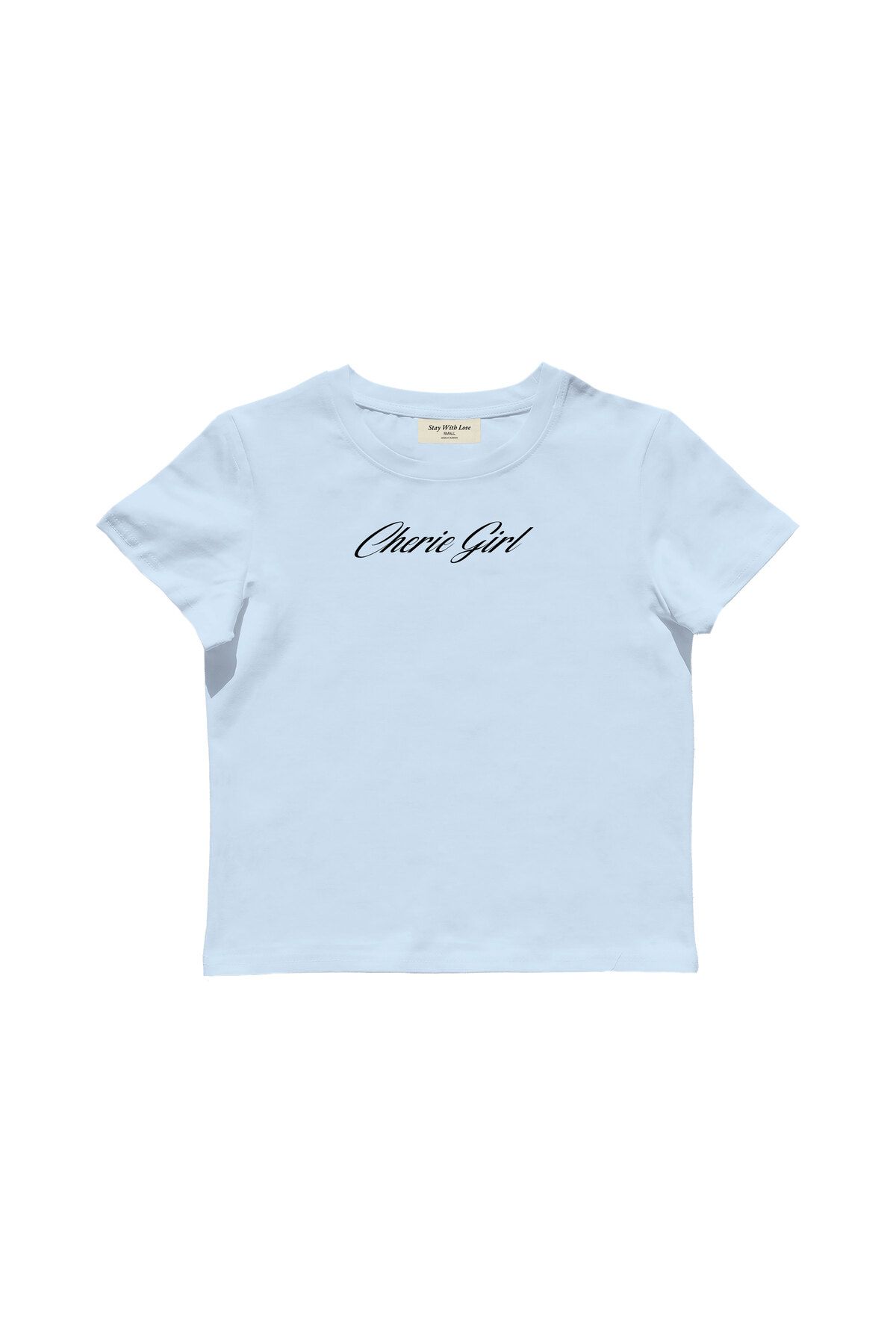 lethestudios Cherie Girl Baskılı Baby Tee Crop Top