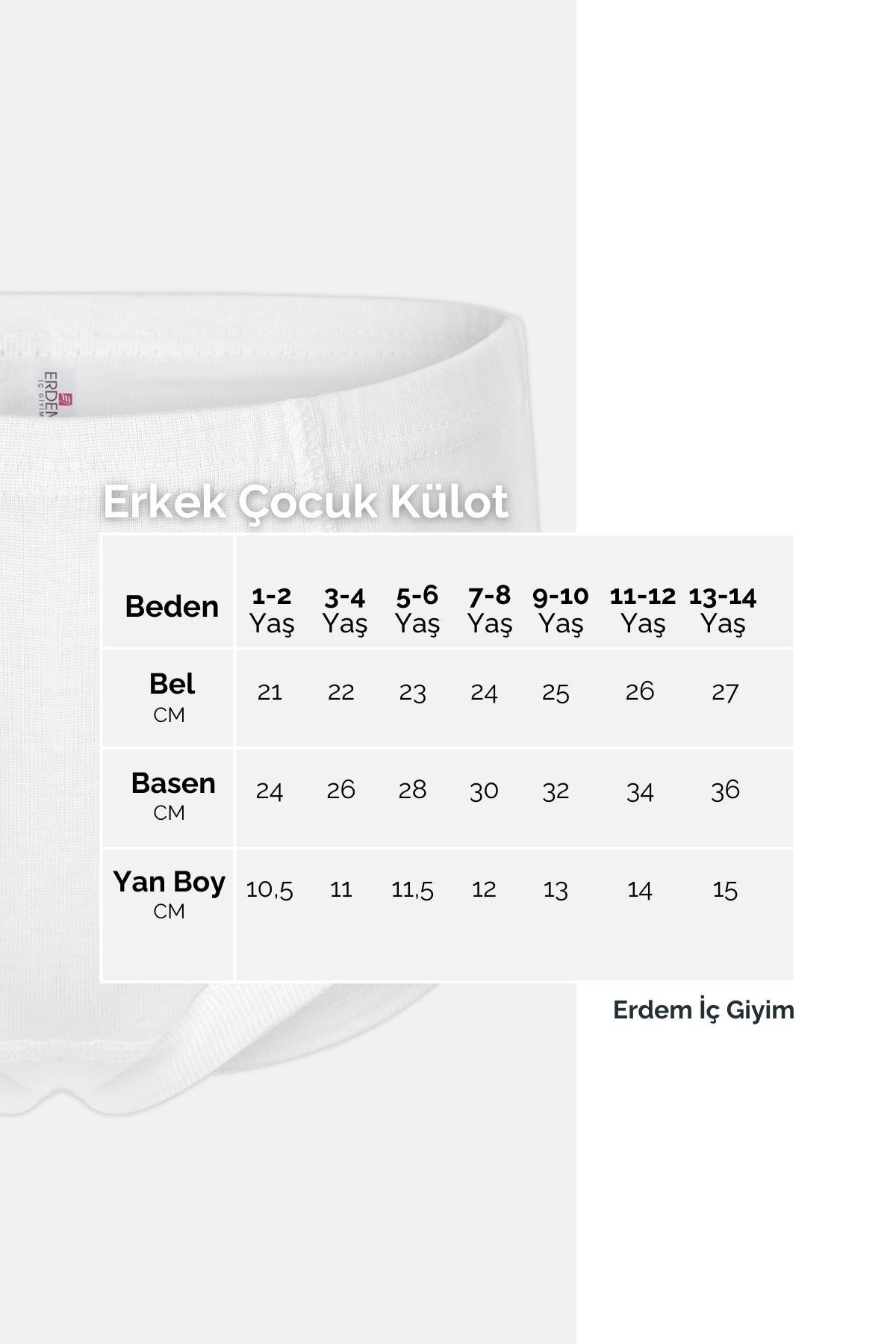 ERDEM İÇ GİYİM-Boxer de lux din bambus natural super subțire pentru băiat alb Weweus 3365 5