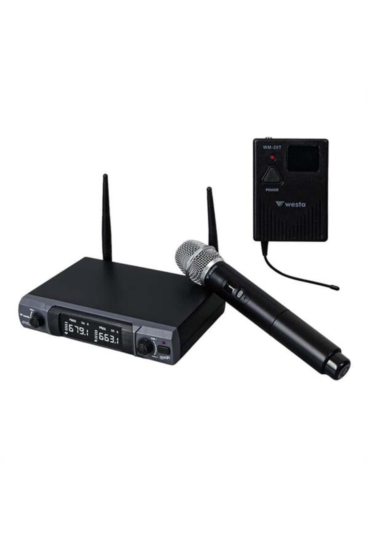 robotrend Westa Wm-202ht 1 Alıcı 1 El Mikrofonu 1 Yaka (LAVALİER) Kablosuz Uhf Mikrofon Seti