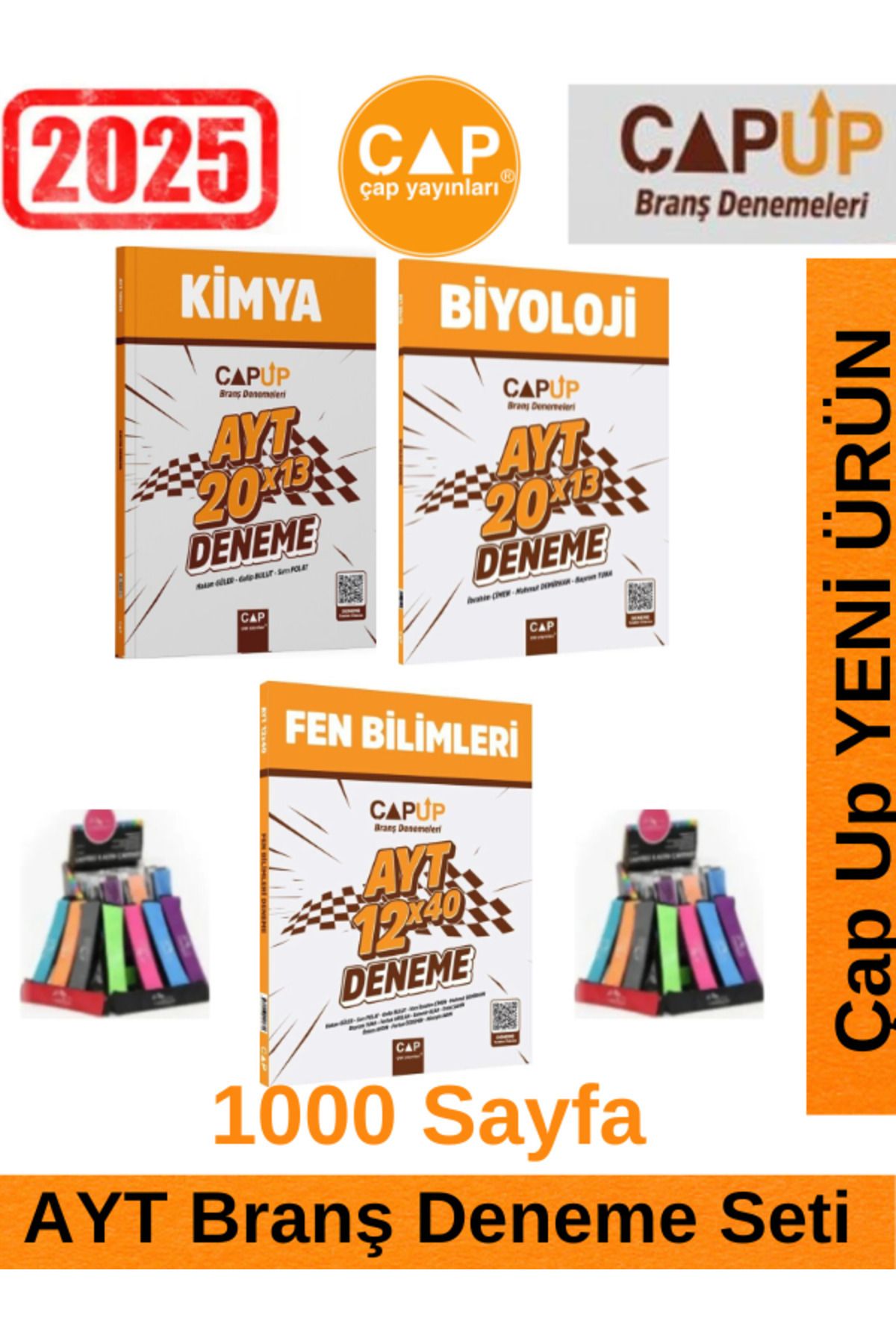 Ens Yayıncılık Çap Up Ayt Fen Bilimleri 12x40-Biyoloji 13x40-Kimya 20x13 Deneme Seti+Kalemlik