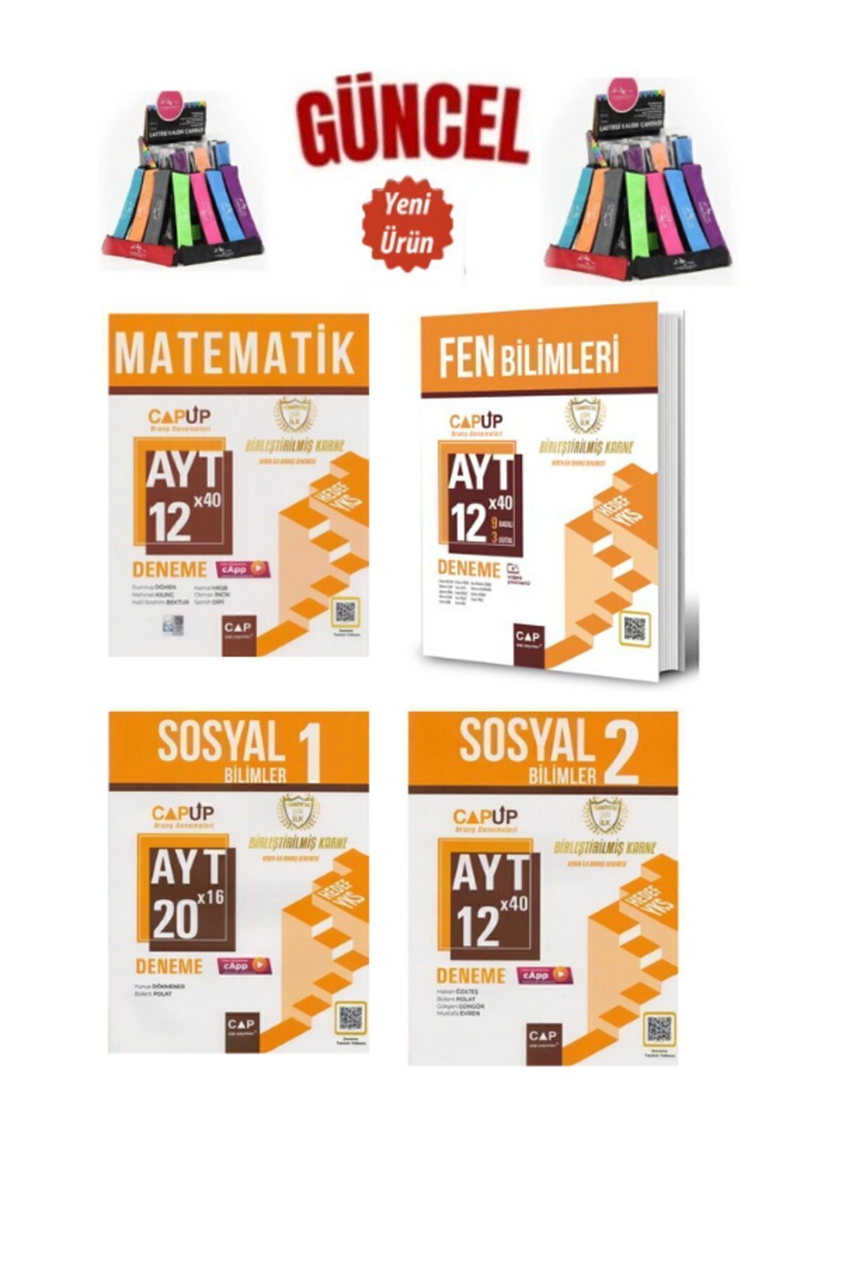 Ens Yayıncılık Çap Ayt Matematik-Fen-Sos1-Sos2 56 Deneme Seti (1620 Soru)+Cambridge Kalemlik