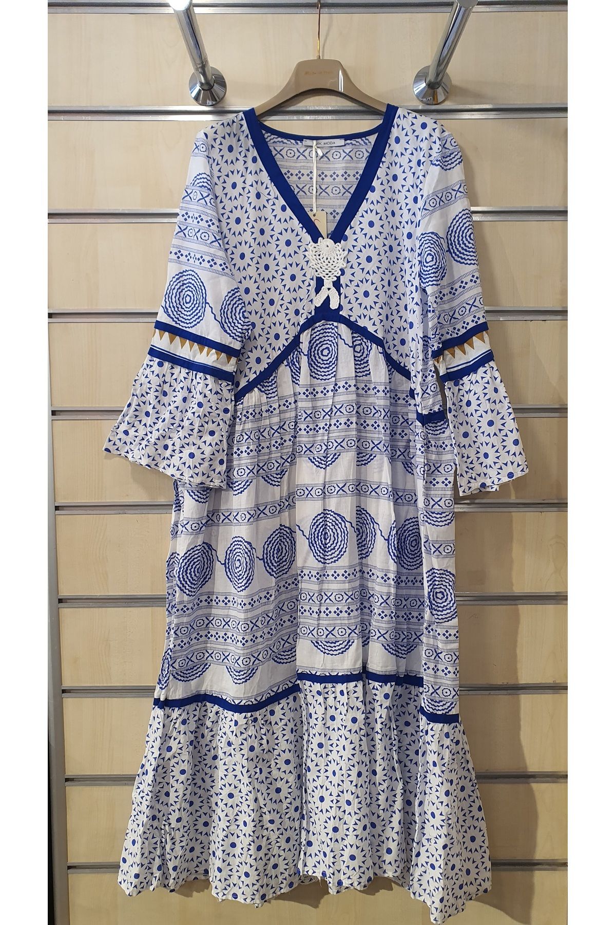 Park Moda GARNİLİ BALIK AKSESUARLI PAMUK ELBİSE