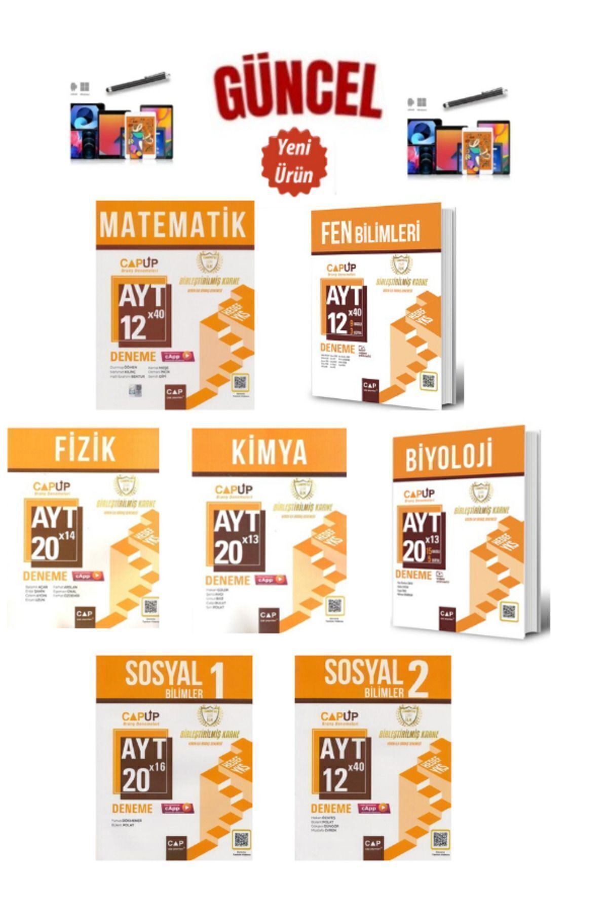 Ens Yayıncılık Çap Ayt Tüm Dersler 7 Kitap 116 Adet Deneme Seti (2320Soru)+Dokunmatik Kalem