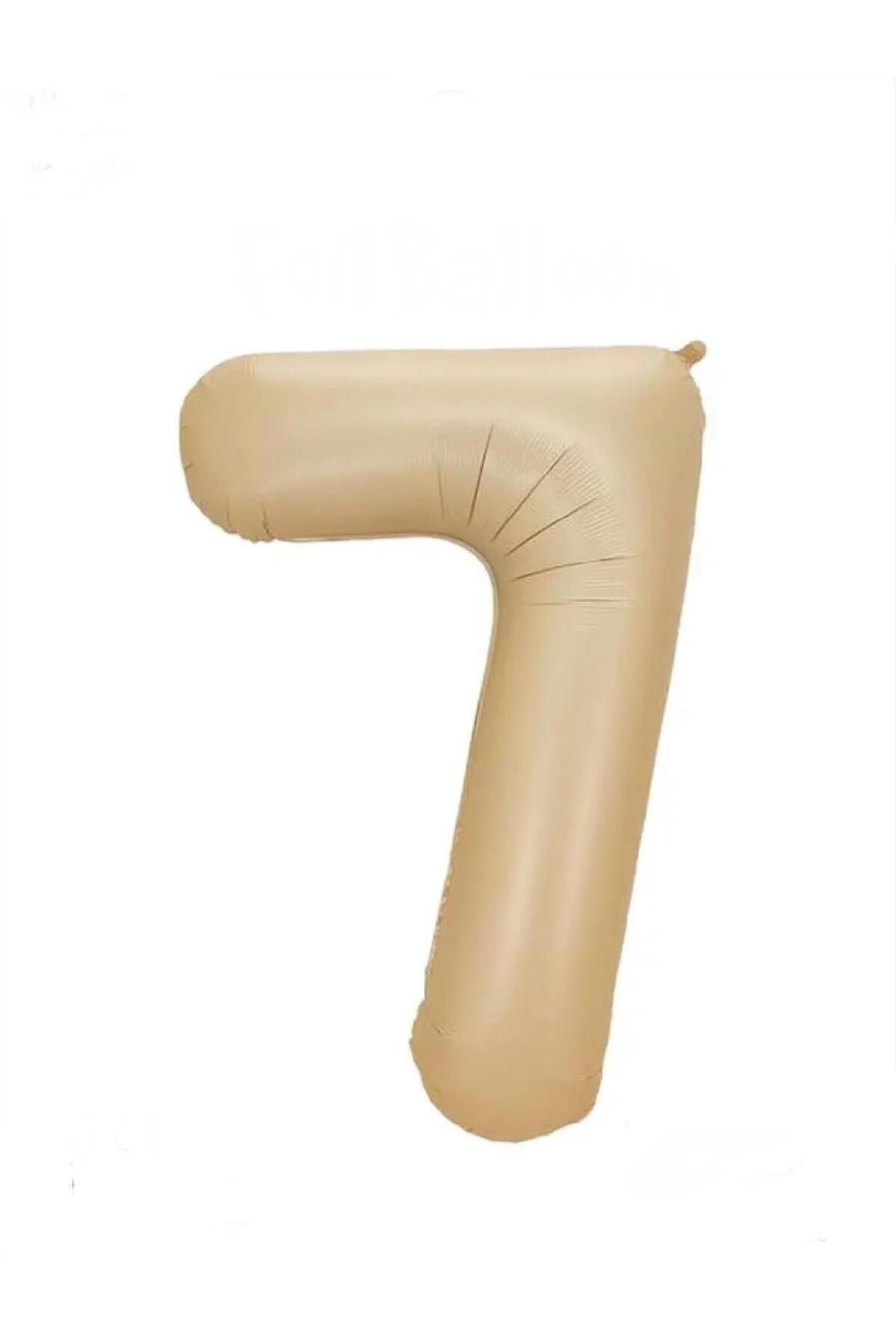 MİNAY 7 RAKAM FOLYO BALON KARAMEL RENK 34" 76cm