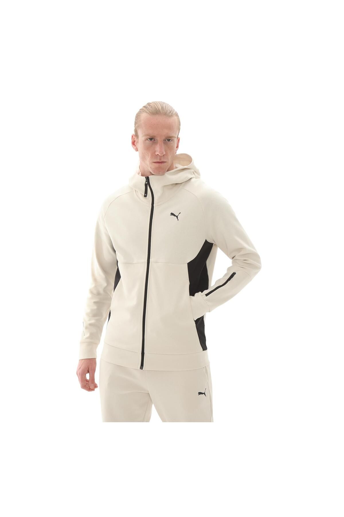 Puma-Hanorac pentru bărbați, bej, cu fermoar complet TECH 1