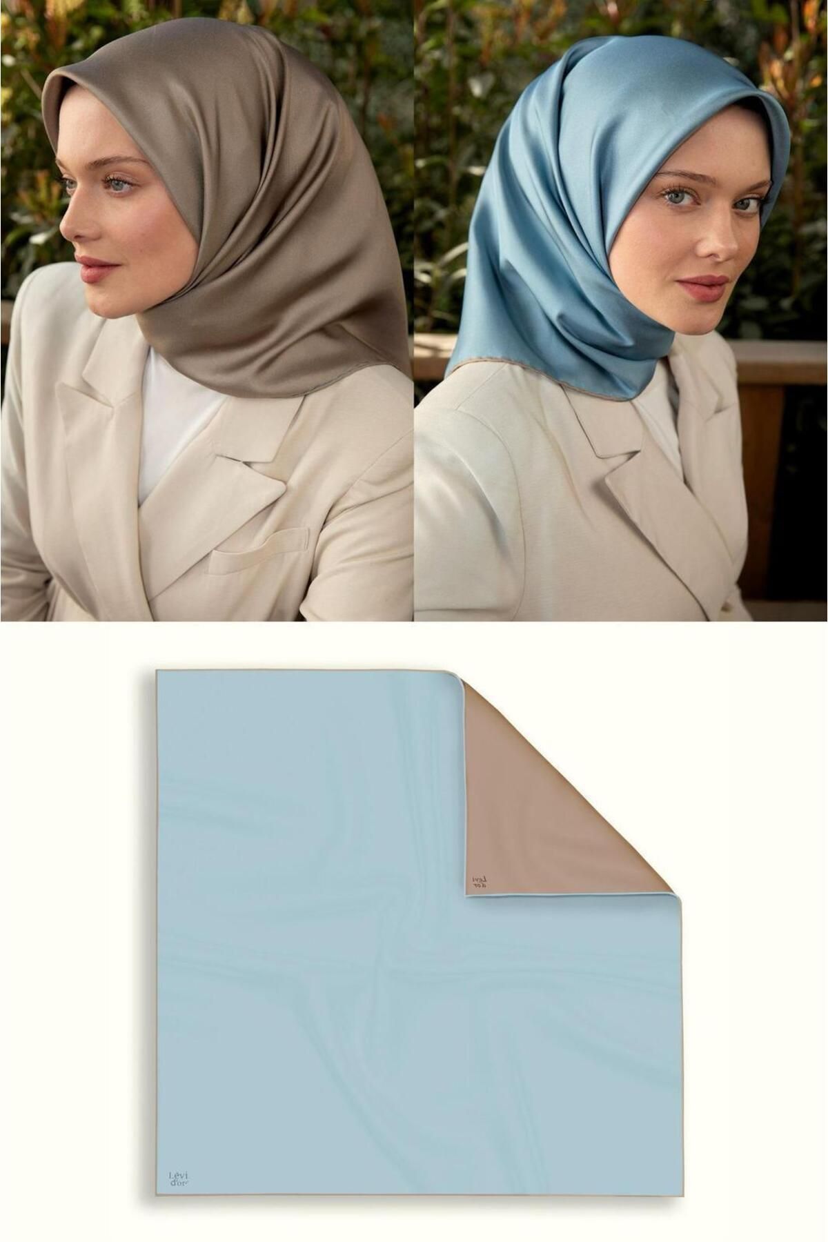Elit Scarf Çift Taraflı Twill İpek Eşarp