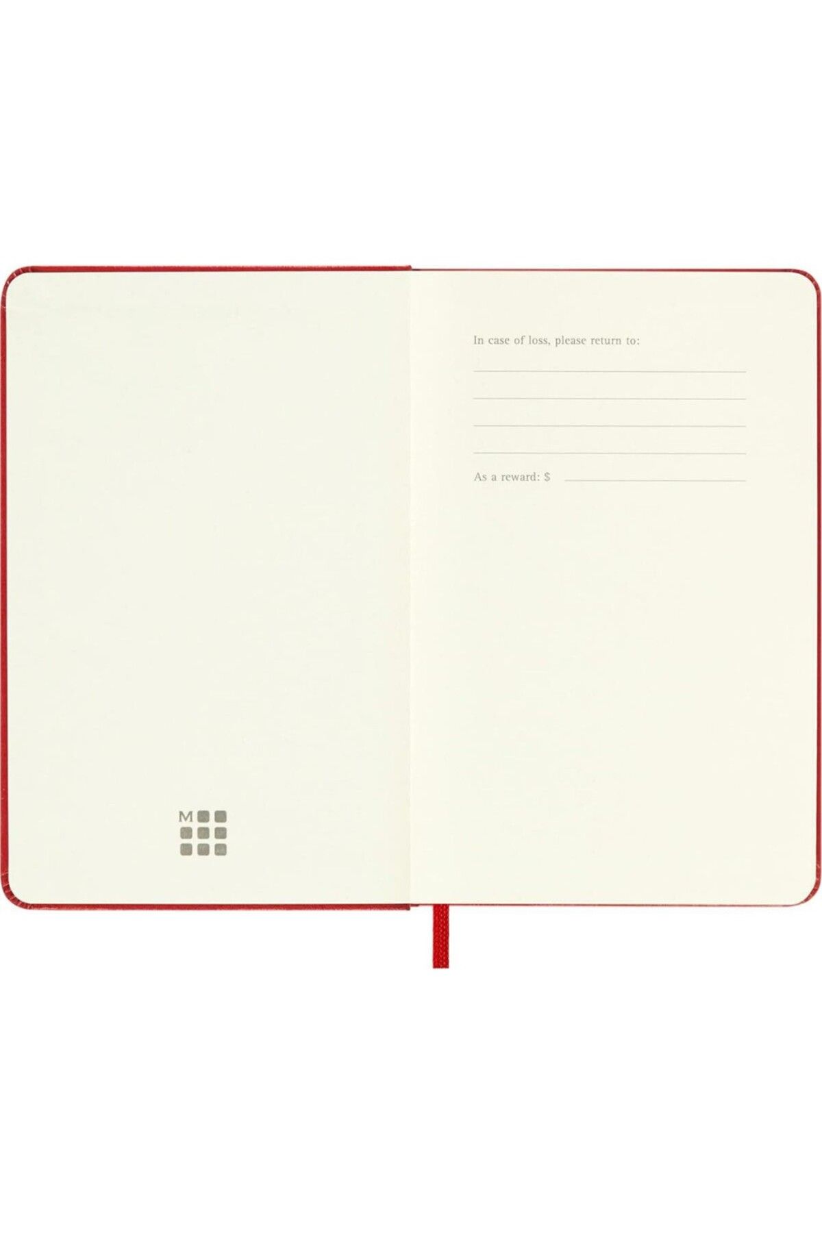 Moleskine-Unlined Red Notebook Pocket Size Hard Cover 3
