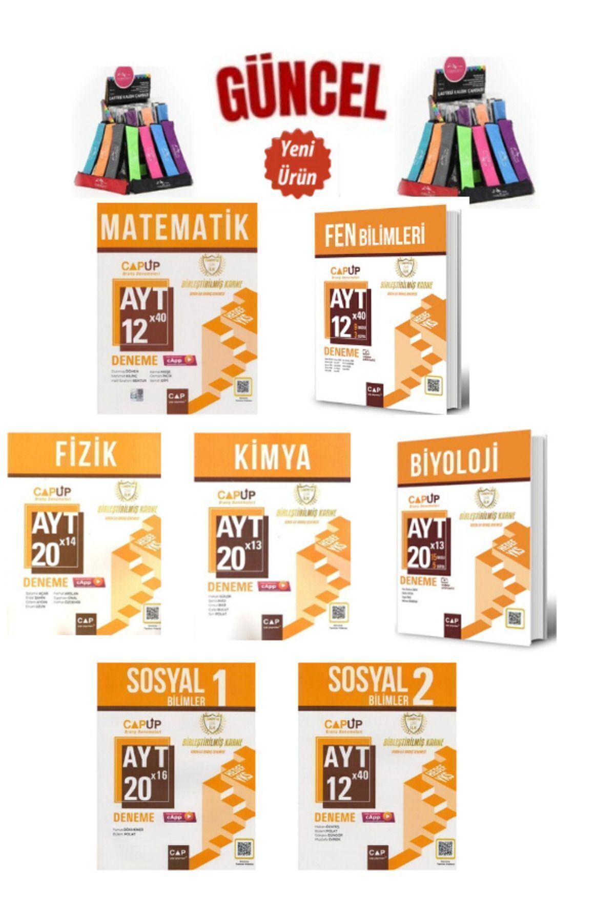 Ens Yayıncılık Çap Ayt Tüm Dersler 7 Kitap 116 Adet Deneme Seti (2320Soru)+Cambridge Kalemlik