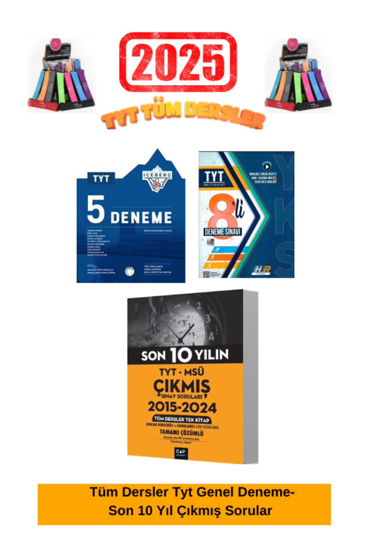 Ens Yayıncılık Çap Tyt-Msü Son 10Yıl Çıkmış Soru+Okyanus Tyt Iceberg 5Deneme-Hız ve Renk Tyt Genel 8 Deneme Seti