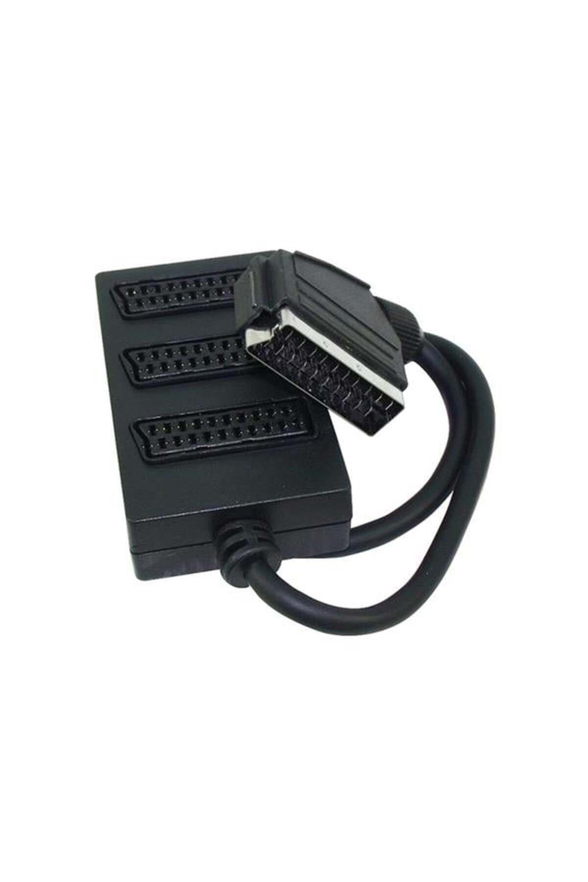 feifei Elektromer 3\'lü Scart Dağıtıcı (1 ERKEK-3 DİŞİ SCART)