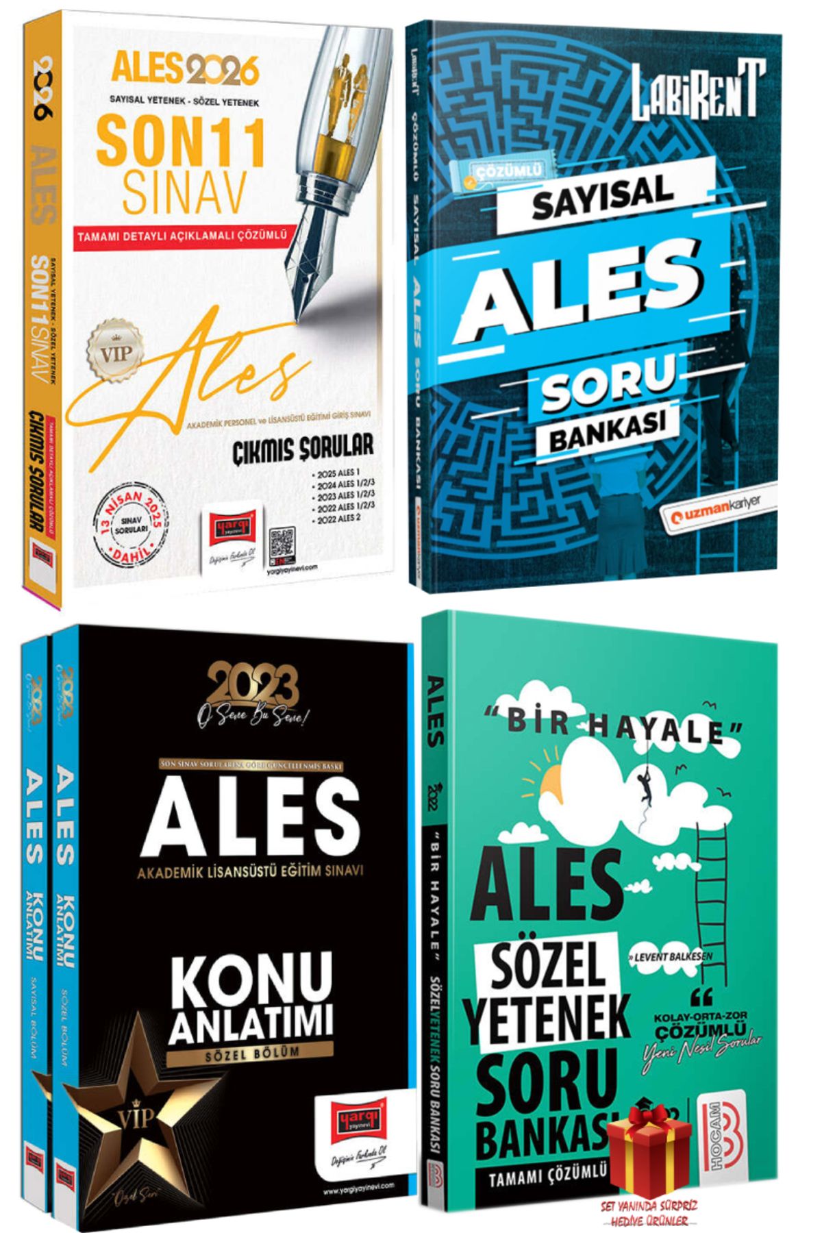 Yargı Yayınları 2026 Yargı Ales Son 11 Sınav+Uzman Kariyer Sayısal Ales Soru Bankası+Ales Konu Anlatım+Ales Sözel Sb