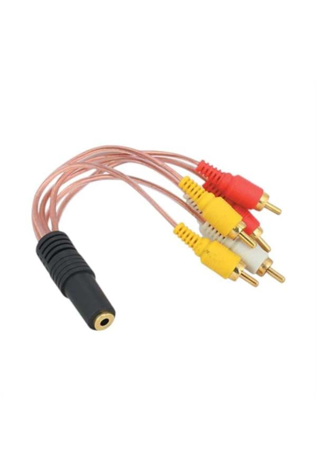 Pazarcan 3.5 Mm Stereo Dişi 6 Tos Erkek 5+1 Kablo