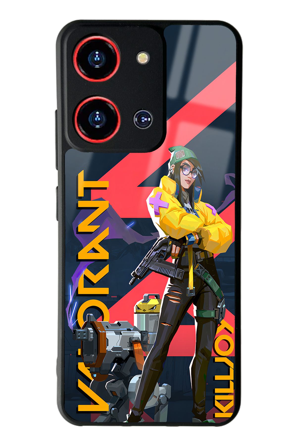 Spoyi Reeder S19 Max Pro S Uyumlu  Zoom Valorant Killjoy Tasarımlı Glossy Telefon Kılıfı