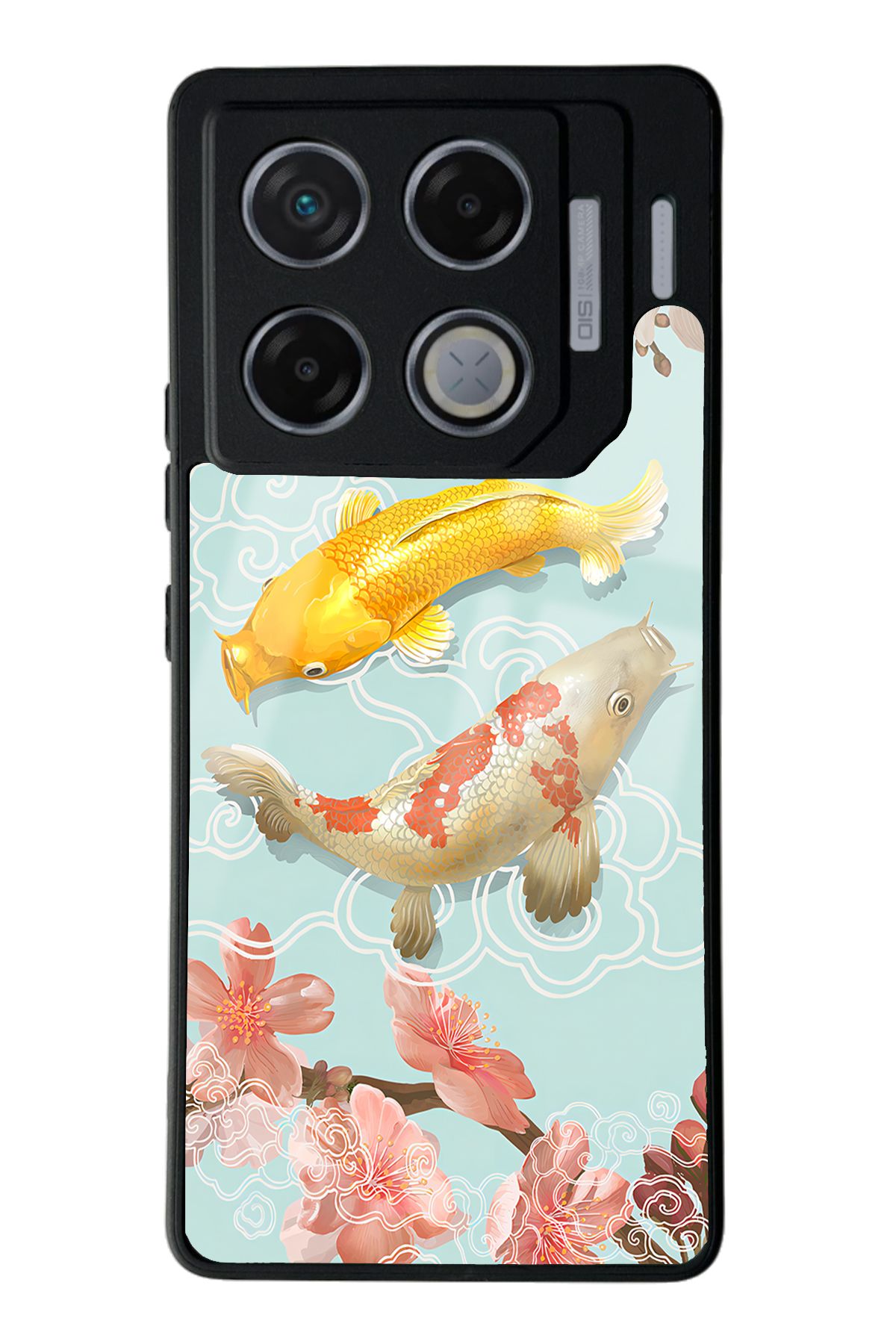 Spoyi İnfinix GT 20 Pro Koi Balığı Tasarımlı Glossy Telefon Kılıfı