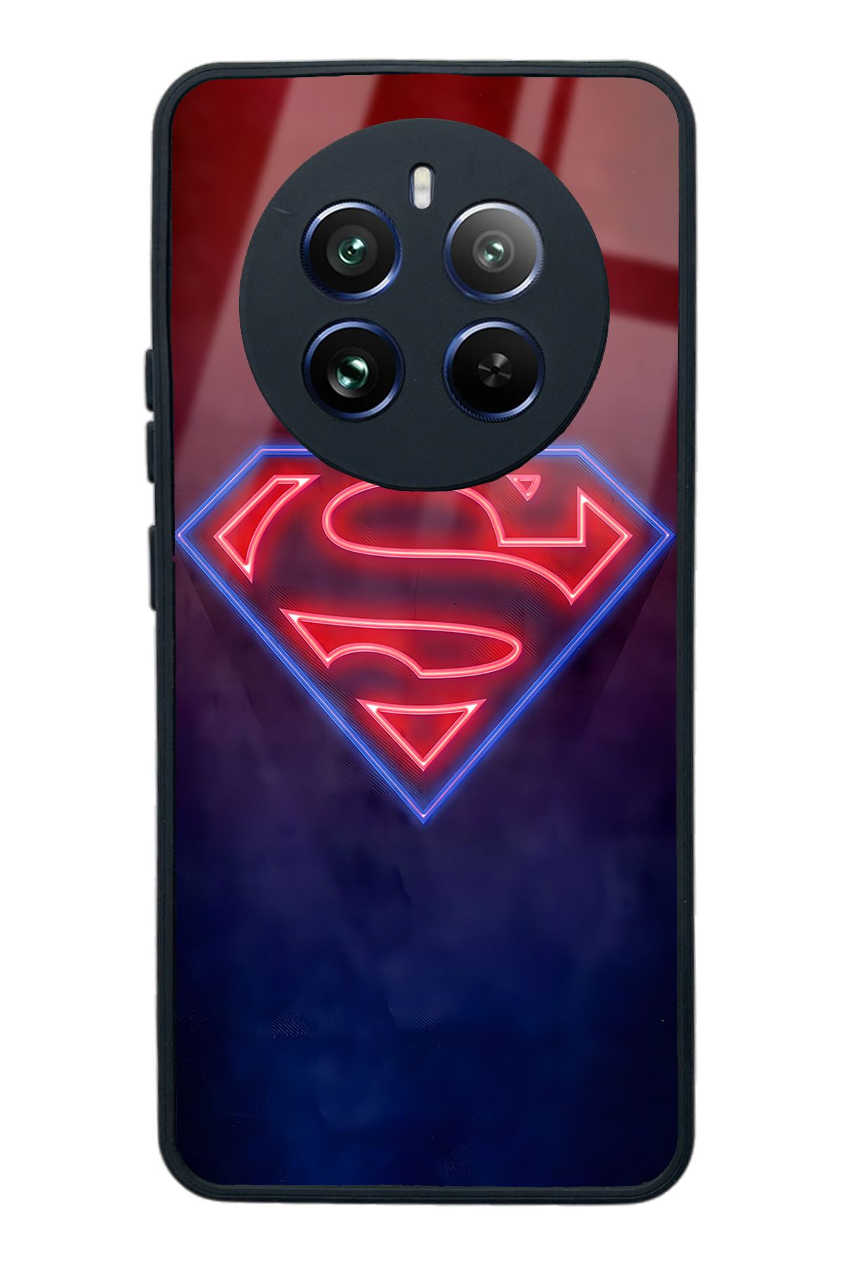 Spoyi Oppo Realme 12 Pro Plus Neon Superman Tasarımlı Glossy Telefon Kılıfı