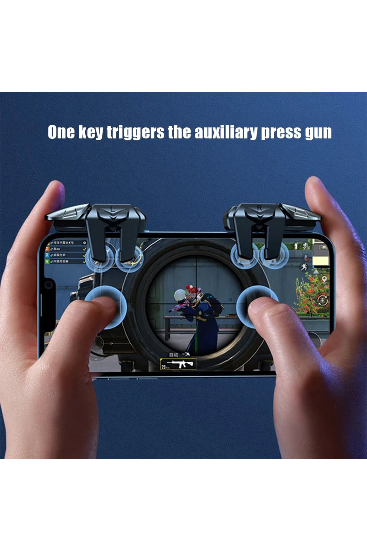 Fibaks-Pubg Game Console 6 Finger Easy Operation Shoot Trigger Sighting Apparatus Extra Sensitivity Game Console 4