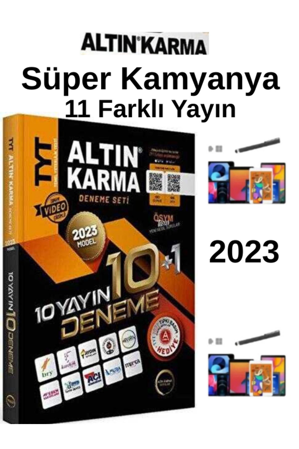 Ens Yayıncılık AltınKarma Yayınları 2023 Tyt 10+1 Yayın Genel Tüm Dersler Deneme+Android Kalem
