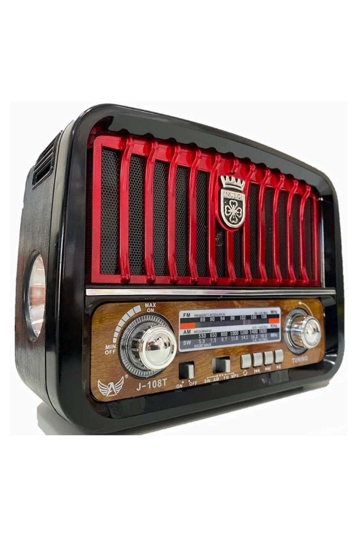Denx-Dinx Portable Radio HI-FI with FM-AM, Bluetooth, AUX, TF Card, USB Flash Drive, Rechargeable Battery 1