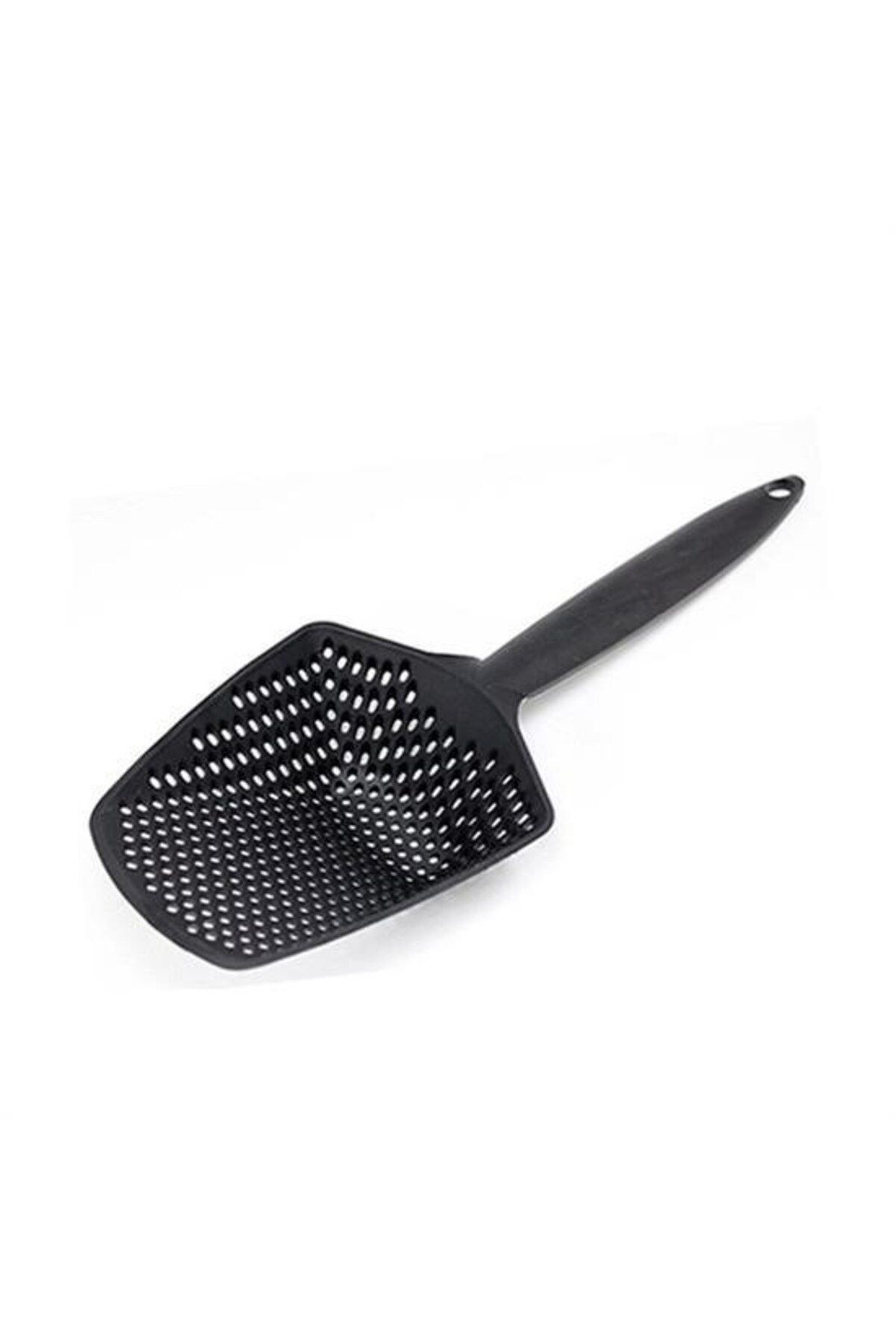 KfksStore Isıya Dayanıklı Plastik Süzgeçli Kızartma ve Sebze Haşlama Kepçesi