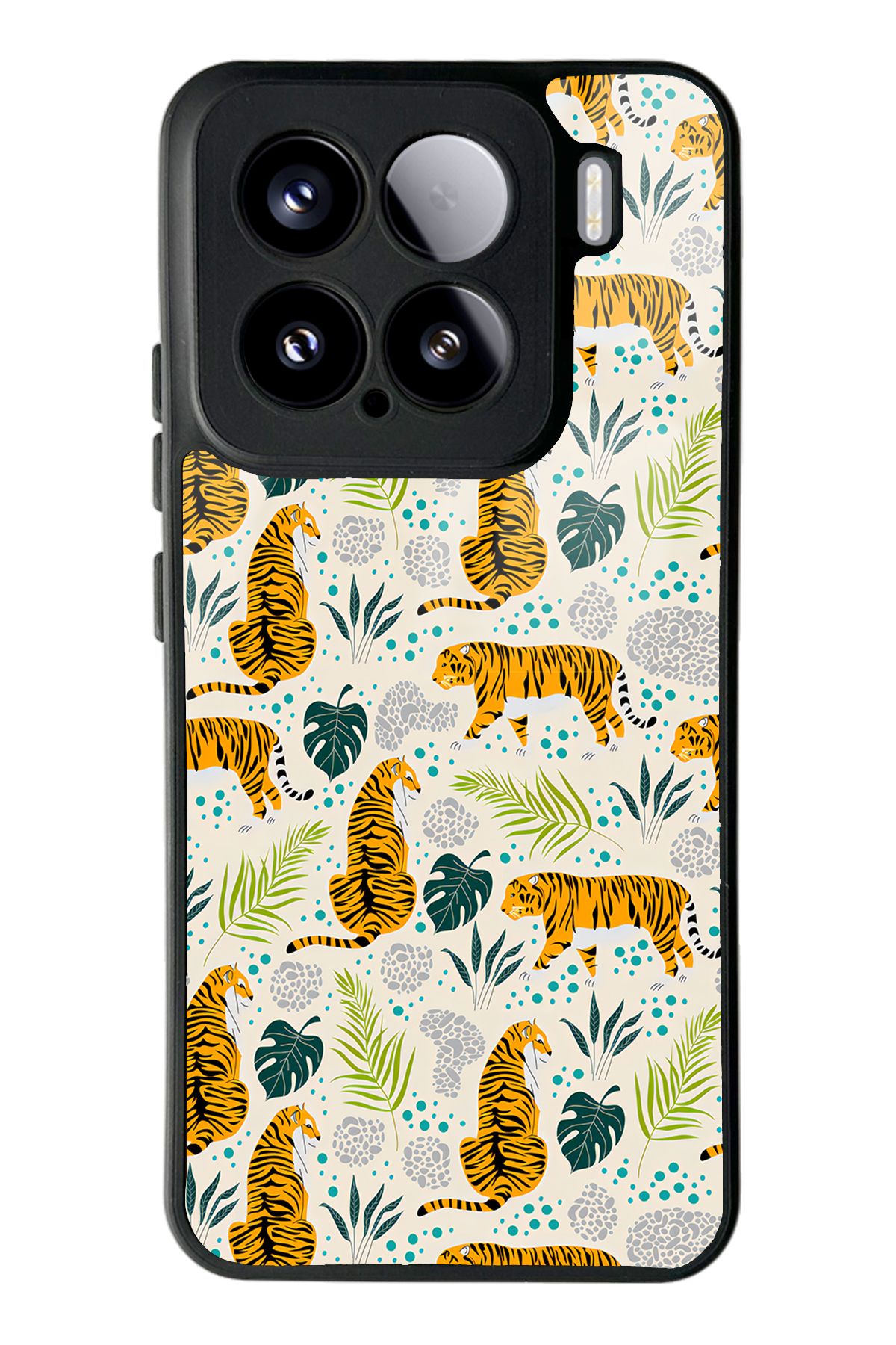 Spoyi Xiaomi Mi 15 Kaplan Art Tasarımlı Glossy Telefon Kılıfı
