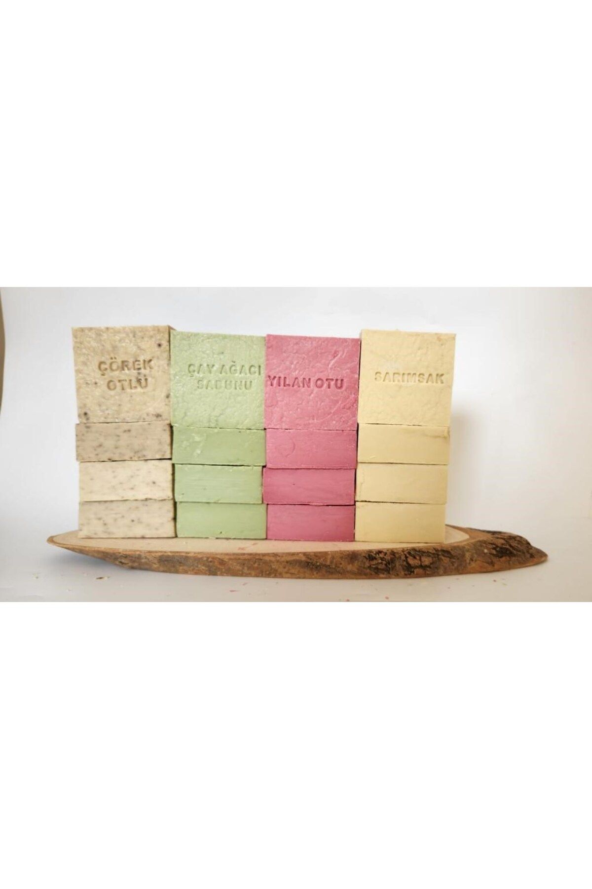 Tunastore Doğal Üretim Sabunu Karışık (Çörekotu-Çay Ağacı-Yılan Otu-Sarımsak)16 lı Set