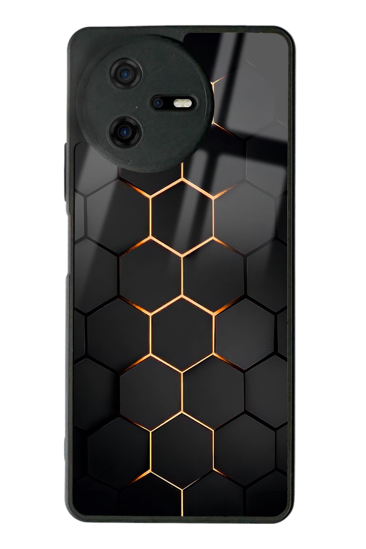 Spoyi Casper Via A40 Yellow Carbon Tasarımlı Glossy Telefon Kılıfı