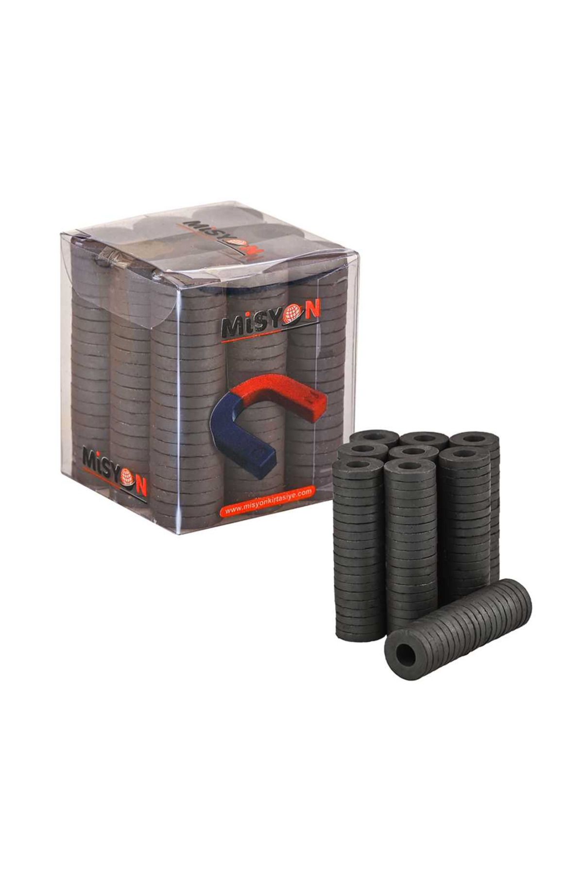 misyon kırtasiye YUVARLAK MIKNATIS DELİKLİ 180 Lİ PAKET