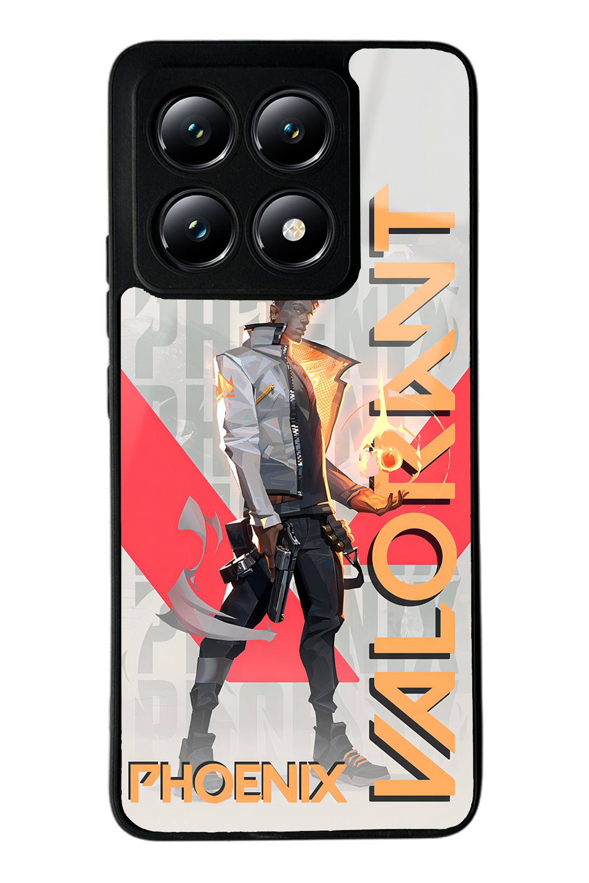 Spoyi Xiaomi Mi 14T Uyumlu  Valorant Phoenix Tasarımlı Glossy Telefon Kılıfı