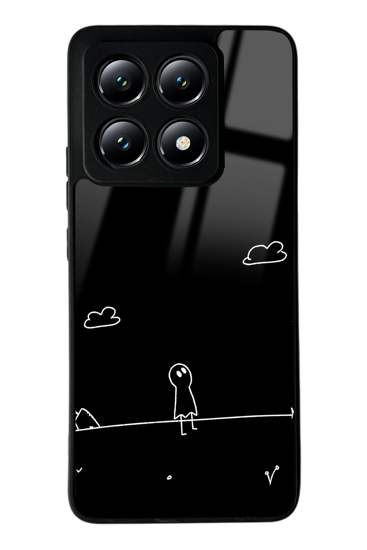 Spoyi Xiaomi Mi 14T Doodle Casper Tasarımlı Glossy Telefon Kılıfı