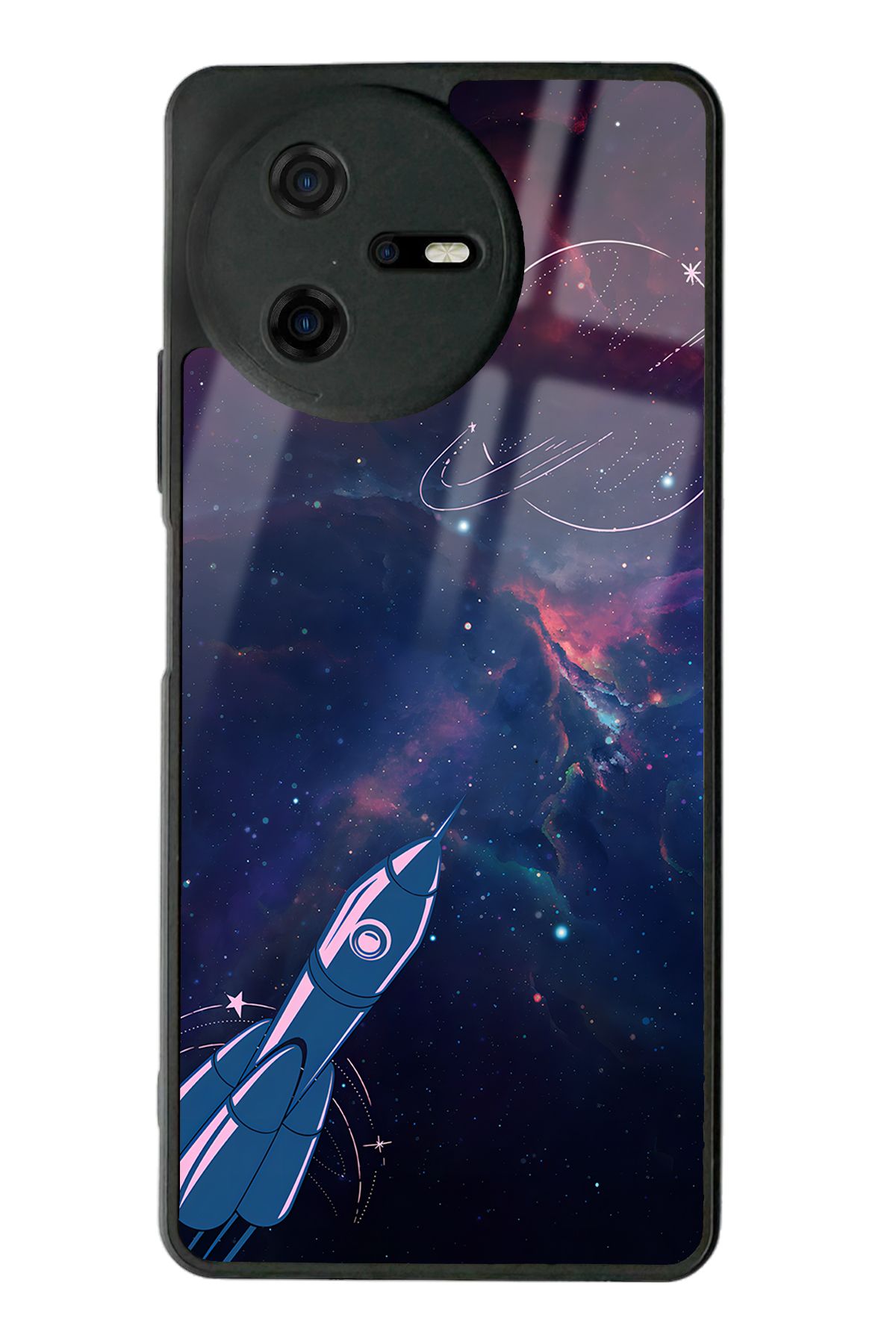 Spoyi Casper Via A40 Space Rocket Tasarımlı Glossy Telefon Kılıfı