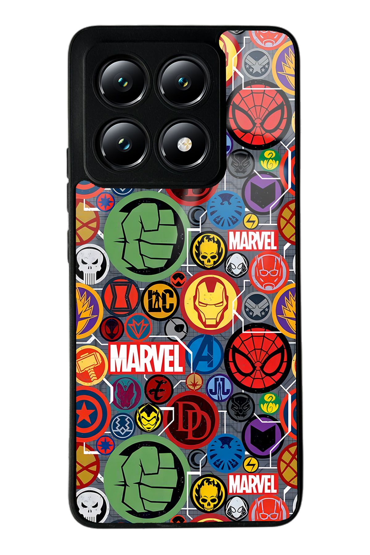 Spoyi Xiaomi Mi 14T Marvel Face Tasarımlı Glossy Telefon Kılıfı