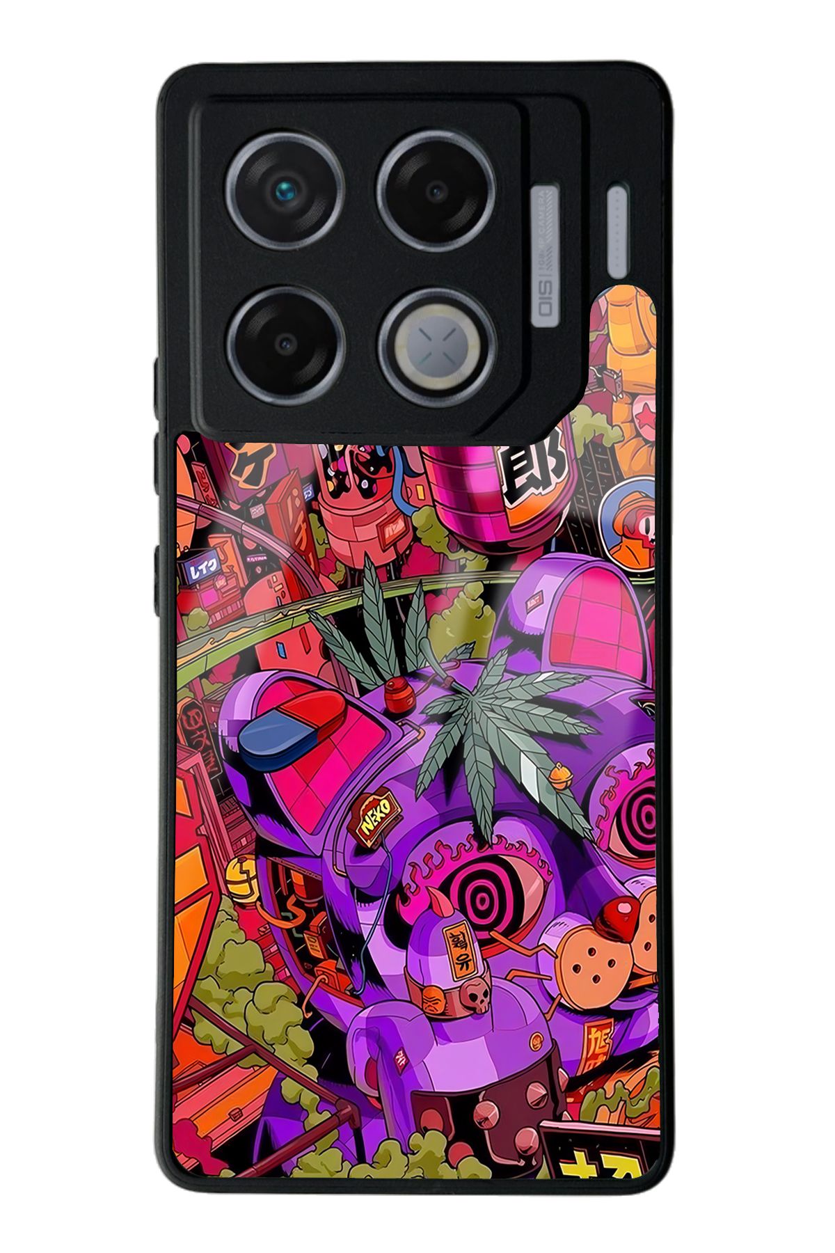 Spoyi İnfinix GT 20 Pro Neon Island Tasarımlı Glossy Telefon Kılıfı