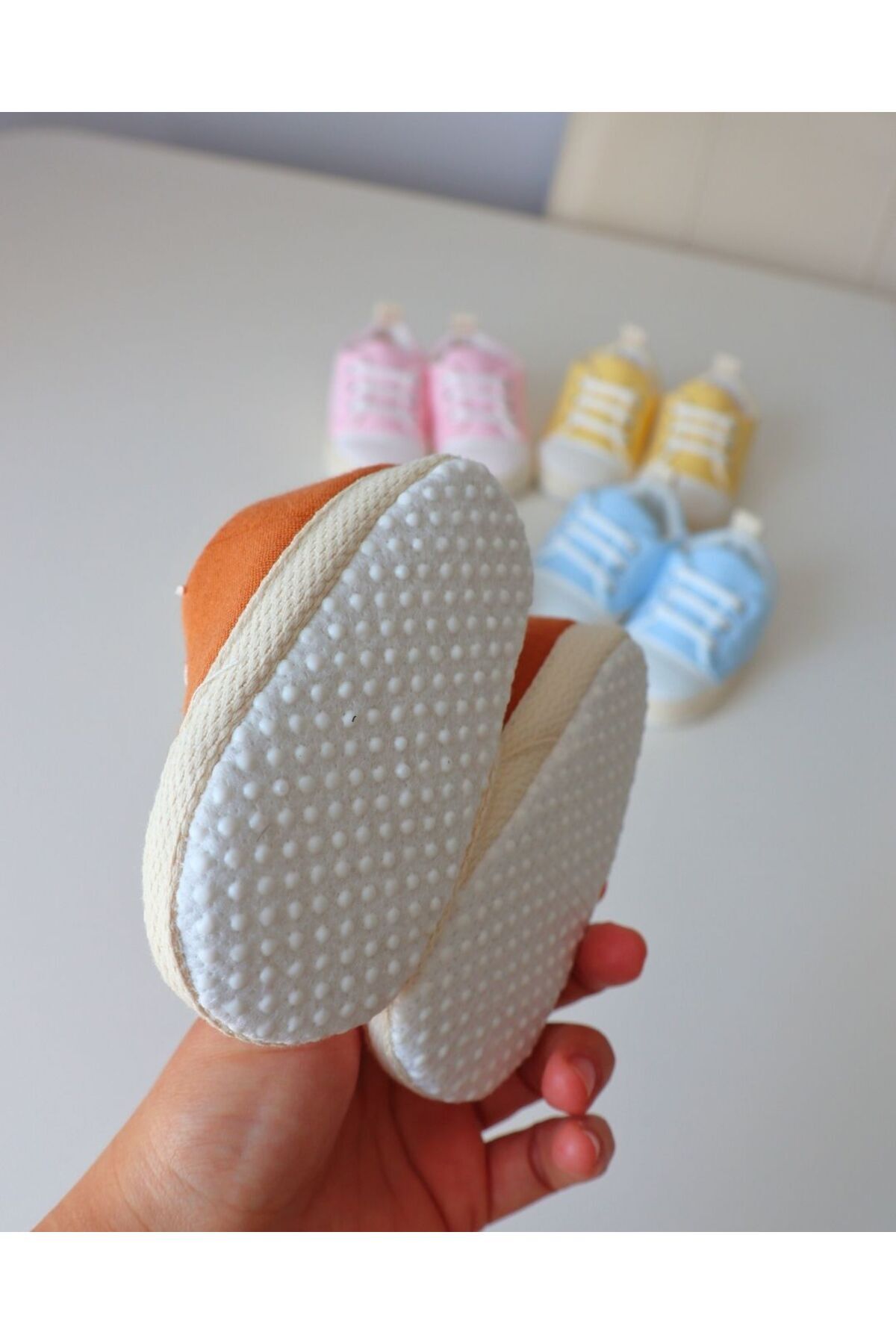 TinyAlp-Summer Lace-Up Muslin Fabric Natural Design Baby Shoes 4