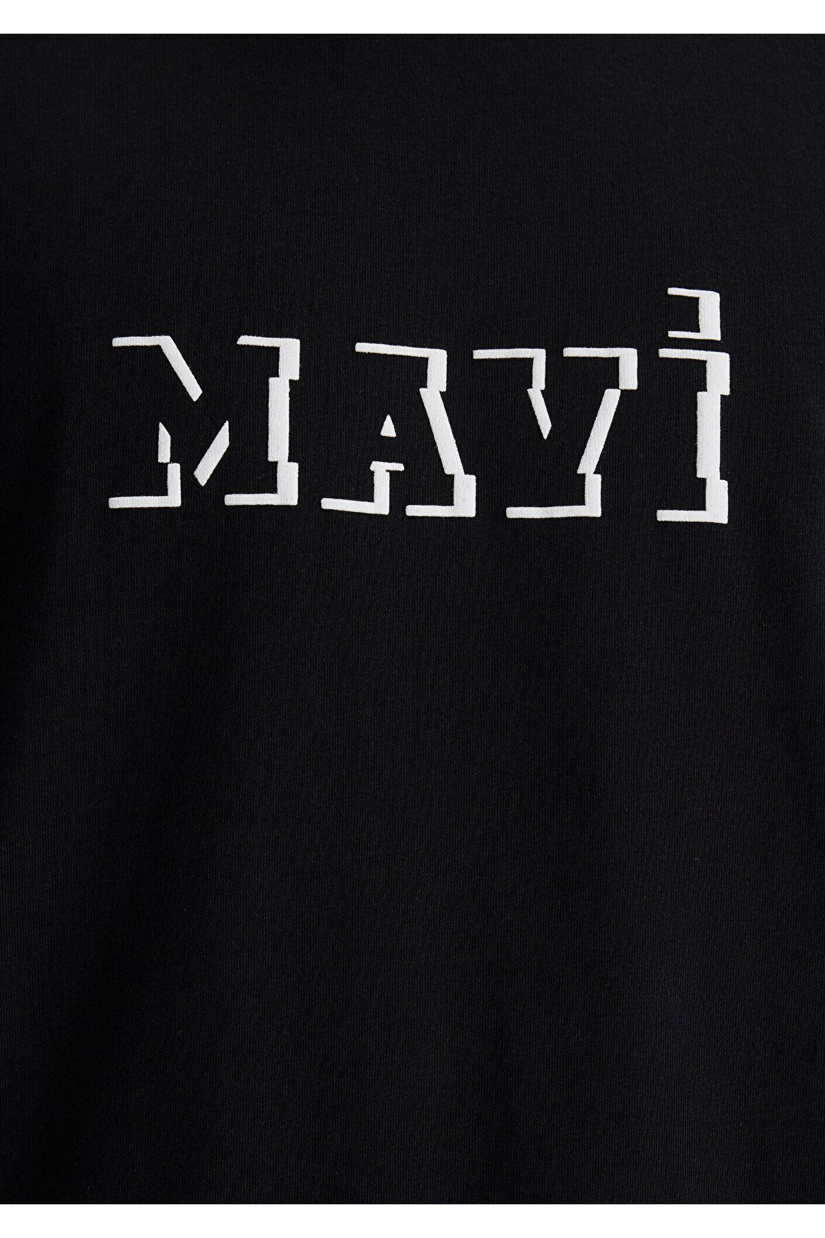 Mavi-Printed Black T-Shirt Loose Fit / Loose Relaxed Cut 0612686 -900 6