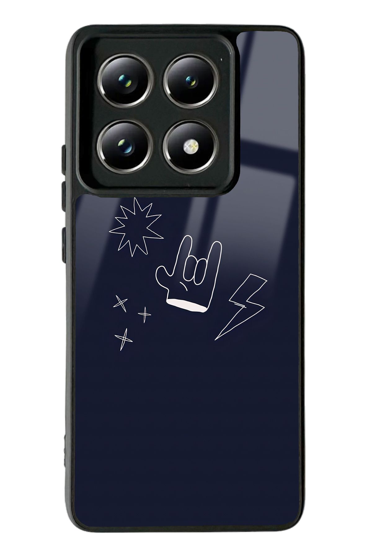 Spoyi Xiaomi Mi 14 T Pro Doodle Punk Tasarımlı Glossy Telefon Kılıfı