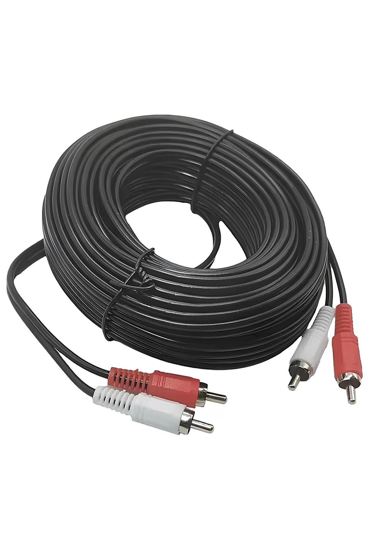 SpeedUF 2 RCA - 2 RCA Ses Kablosu | 10 Metre | Uzun Mesafe, Yüksek Kaliteli Ses Aktarımı!