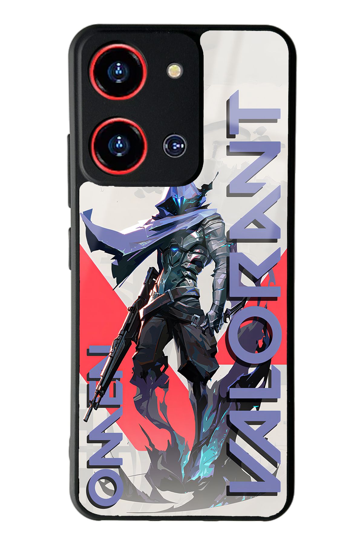 Spoyi S19 Max Pro S Uyumlu Zoom Valorant Omen Tasarımlı Glossy Telefon Kılıfı