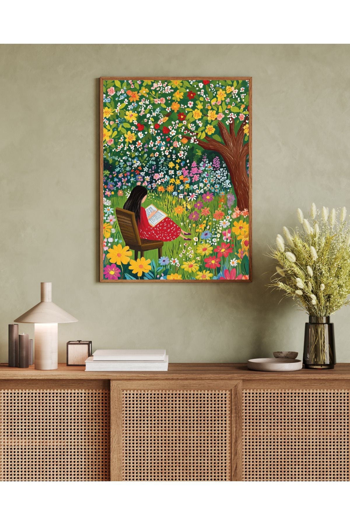 woodhomeworks tek parça salon ofis dekor tablo