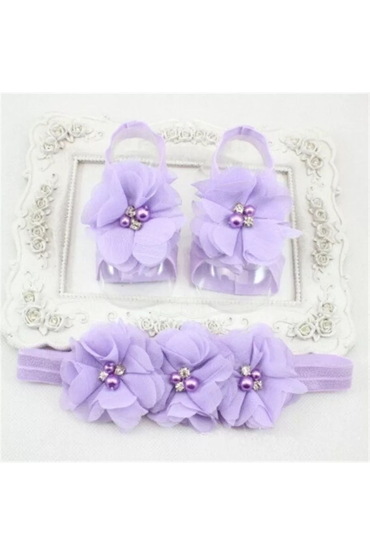 NURBİLGESTORE BEBEK MEVLÜT PATİK BANDANA TAKIMI BABY SHOWER HASTANE ÇIKIŞI HEDİYELİK ÜRÜNLER DOĞUM GÜNÜ