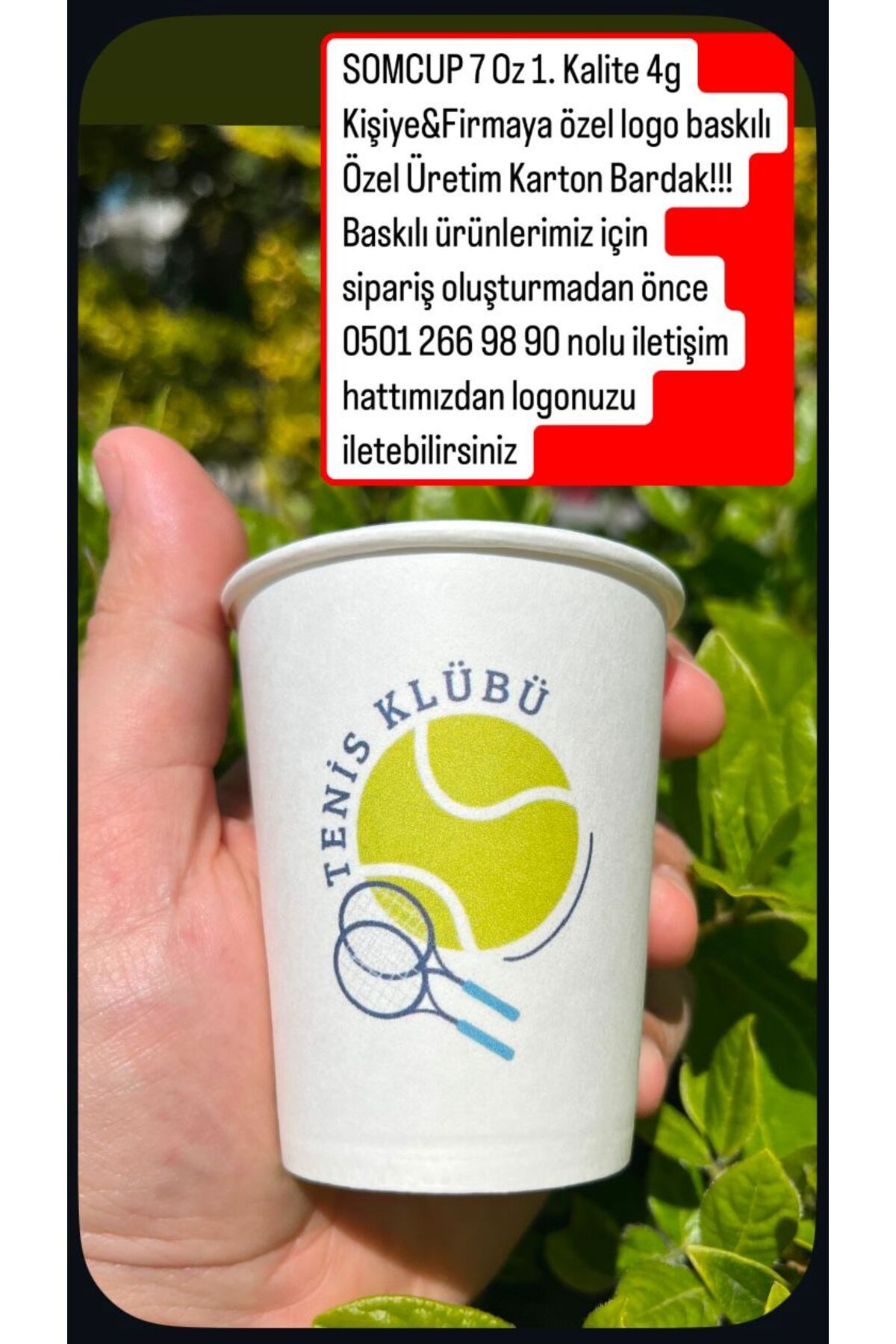 som SOMCUP Firmaya&Kişiye Özel Logo Basklı 7 Oz (50x60 3.000 Adet) logo baskılı karton bardak