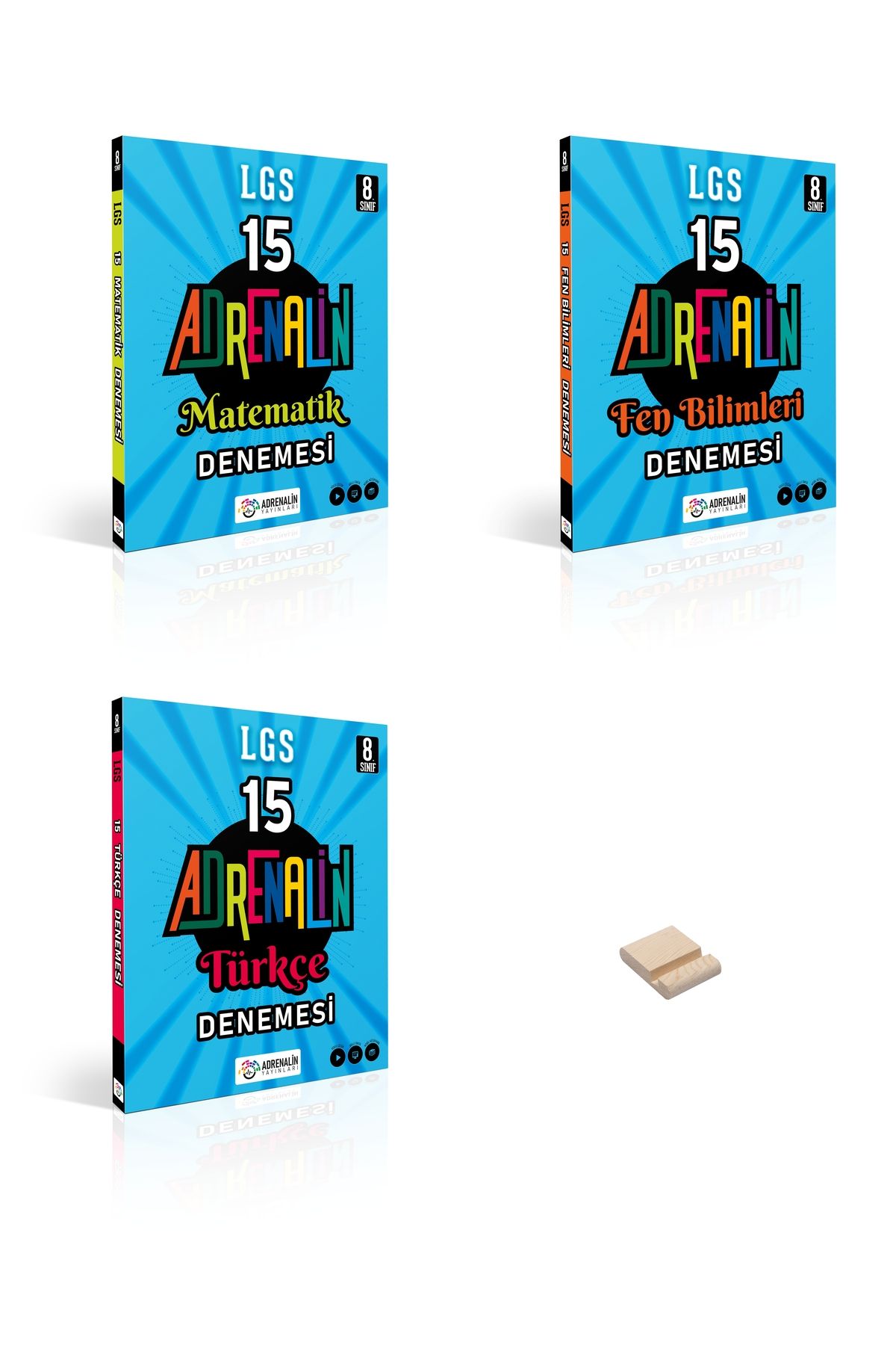 Adrenalin Yayınları LGS 8. Sınıf Matematik Fen Bilimleri ve Türkçe 3lü Branş Denemeleri