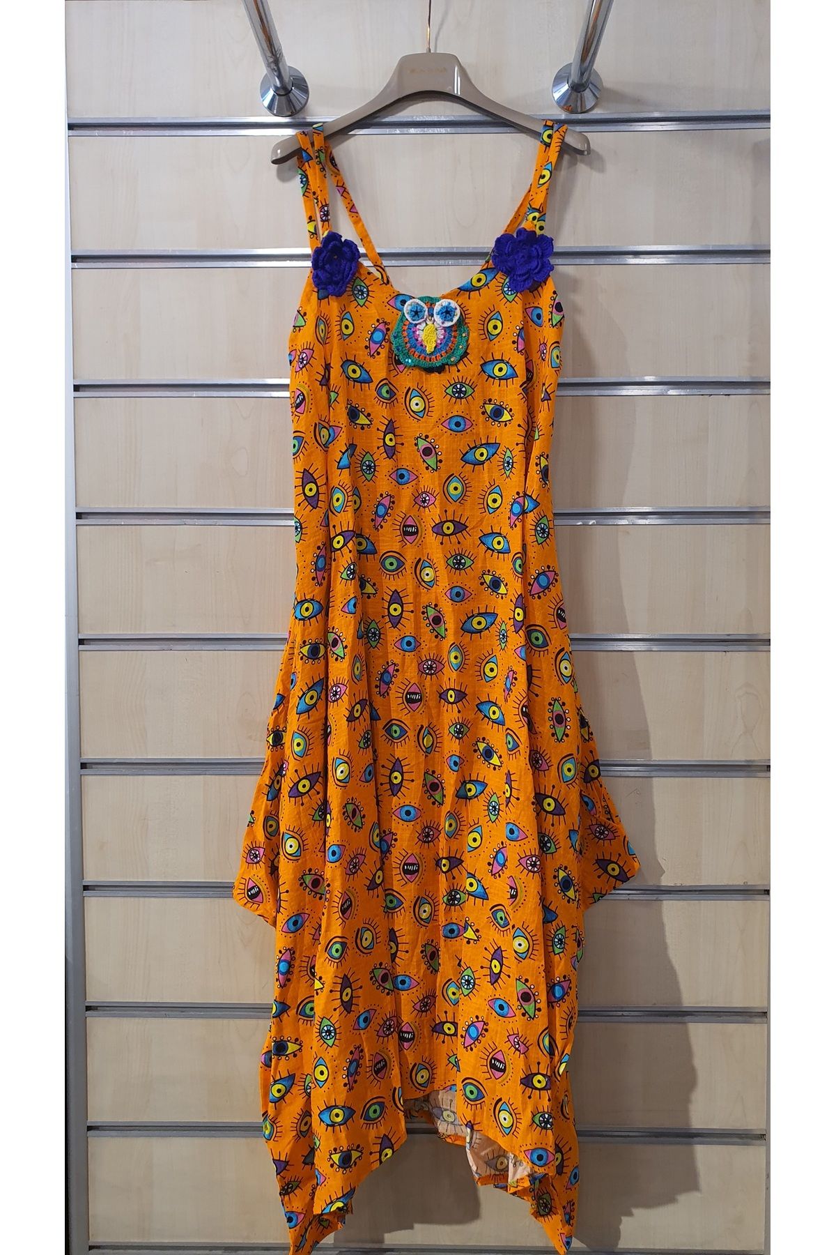 Park Moda NAKIŞ İŞLEMELİ TASARIM İP ASKILI ELBİSE