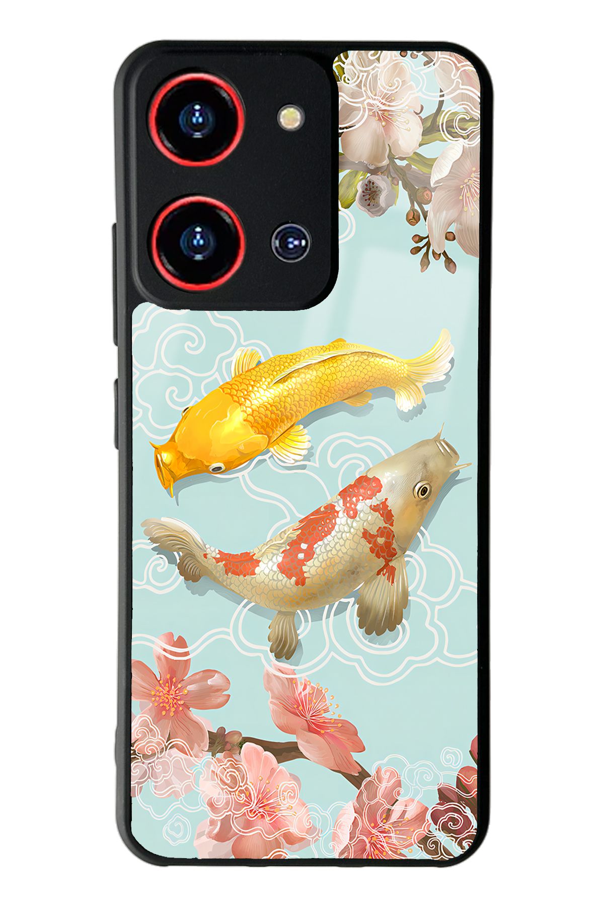 Spoyi Reeder S19 Max Pro S Zoom Koi Balığı Tasarımlı Glossy Telefon Kılıfı