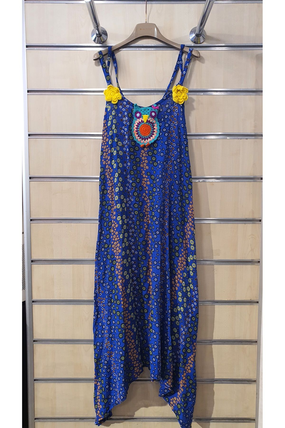 Park Moda NAKIŞ İŞLEMELİ TASARIM İP ASKILI ELBİSE