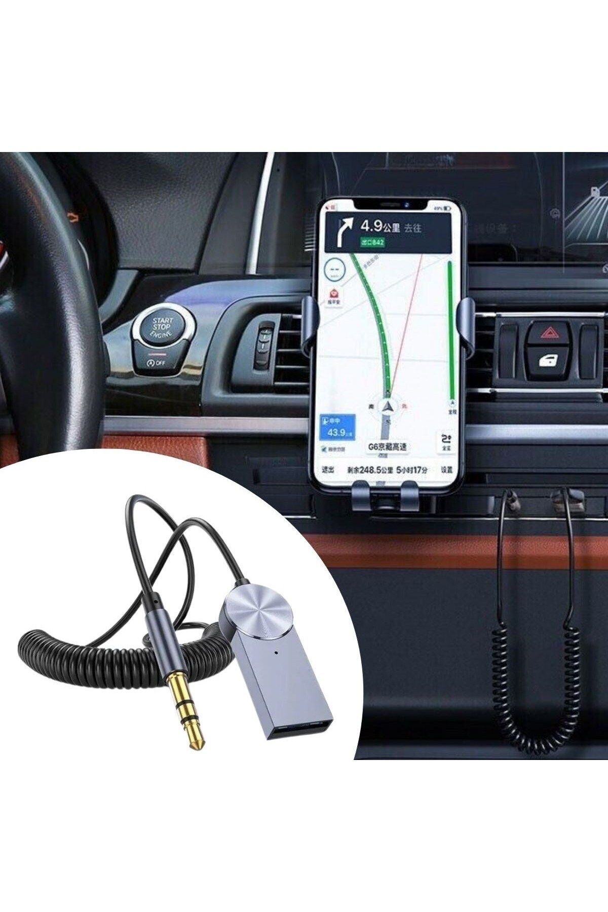 KfksStore Araba için Bluetooth Aux Alıcısı Wireless Araç Kiti