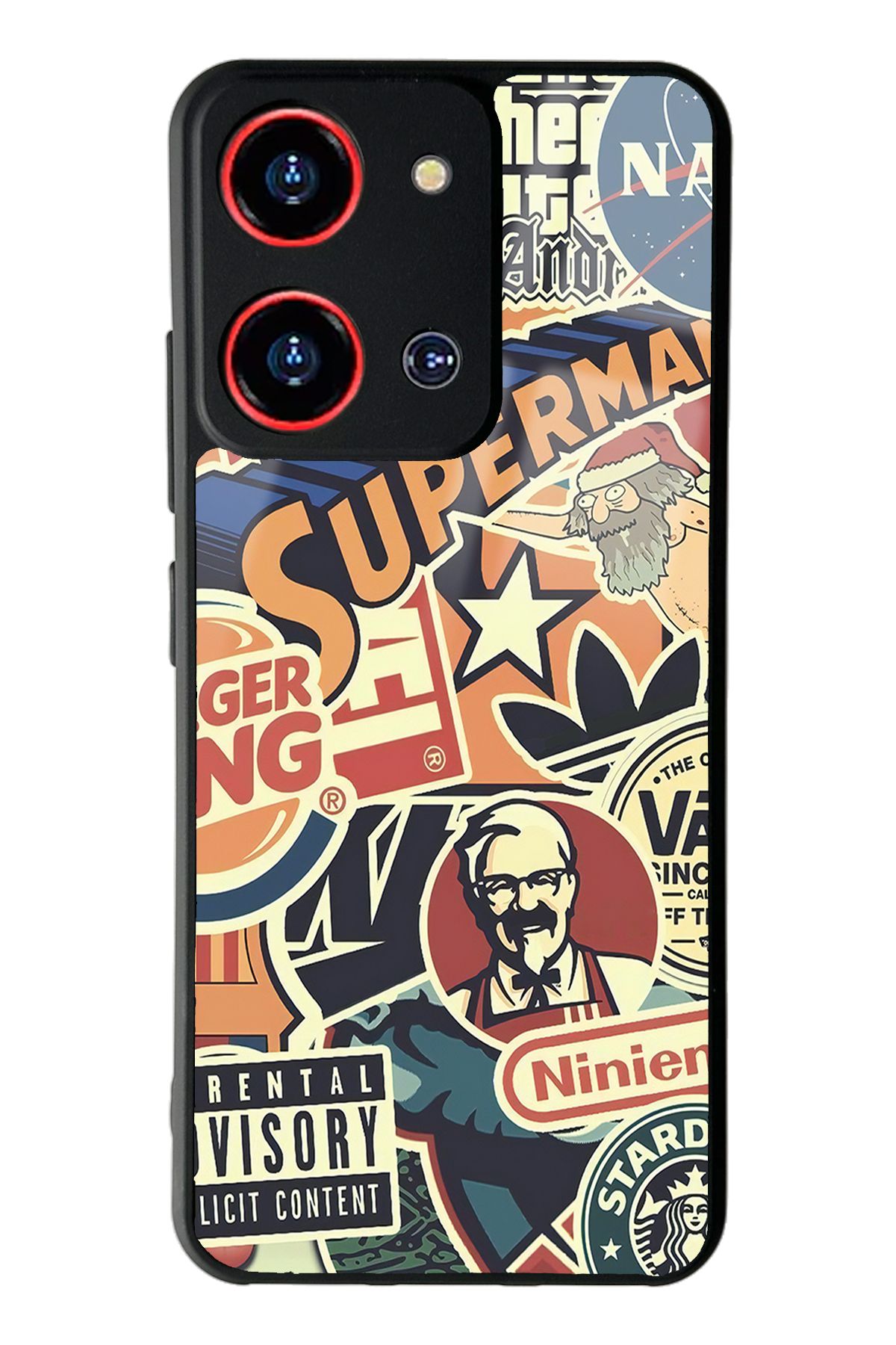 Spoyi Reeder S19 Max Pro S Zoom Retro Marka Tasarımlı Glossy Telefon Kılıfı