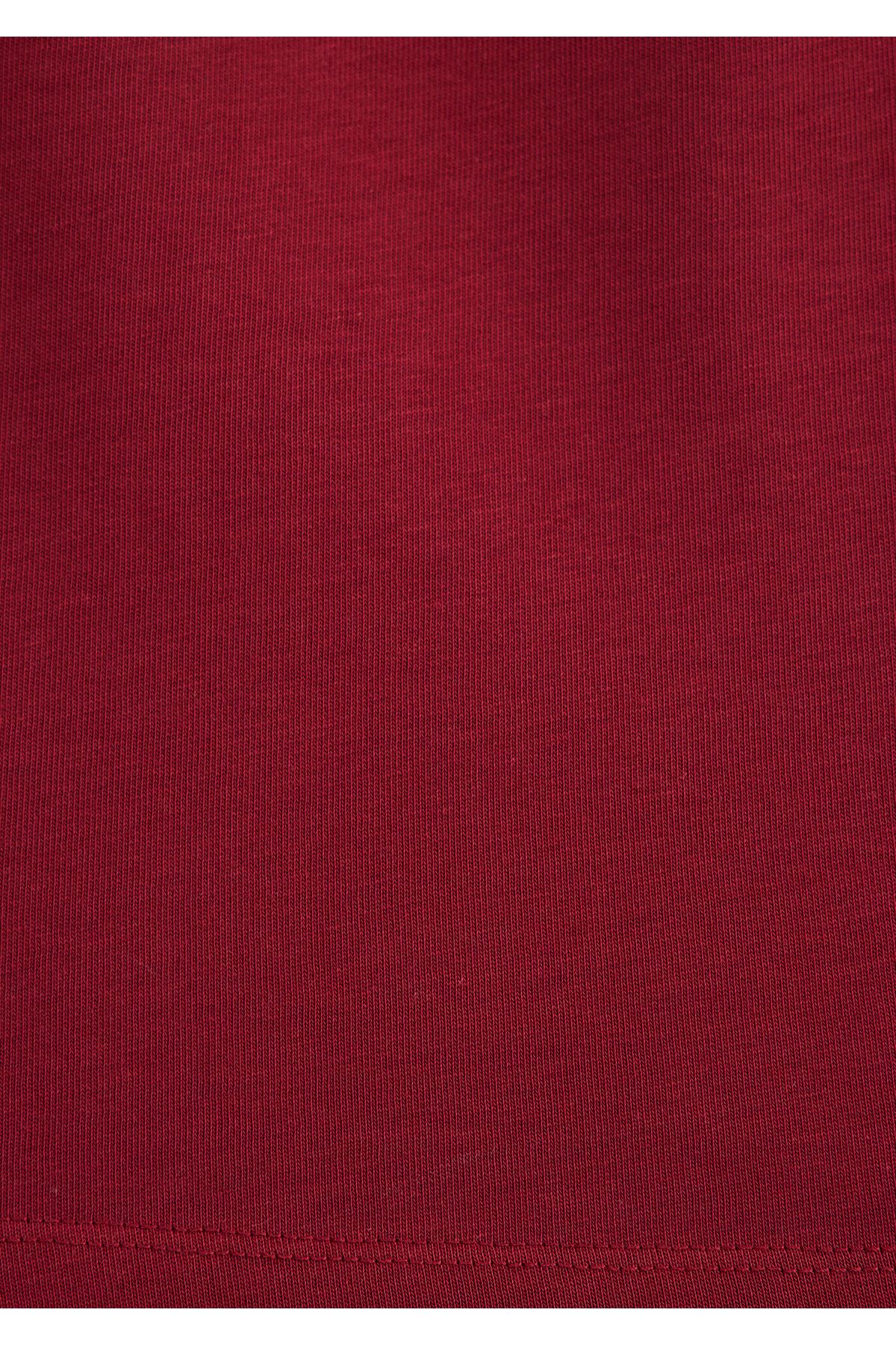 Mavi-Burgunderrotes Basic-T-Shirt mit lockerer Passform / lockerer, entspannter Passform 1613077 -70430 7
