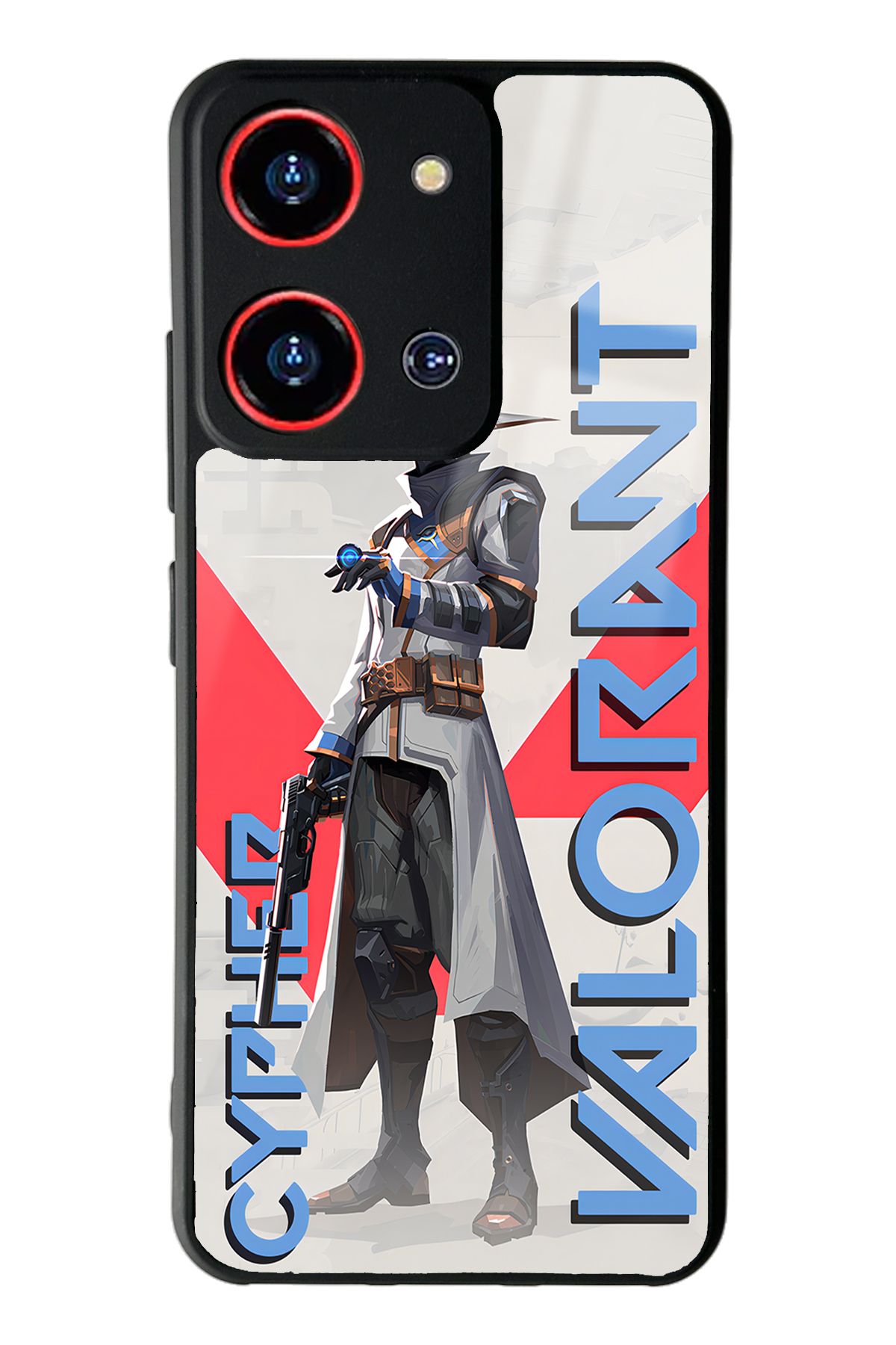 Spoyi S19 Max Pro uyumlu S Zoom Valorant Cypher Tasarımlı Glossy Telefon Kılıfı