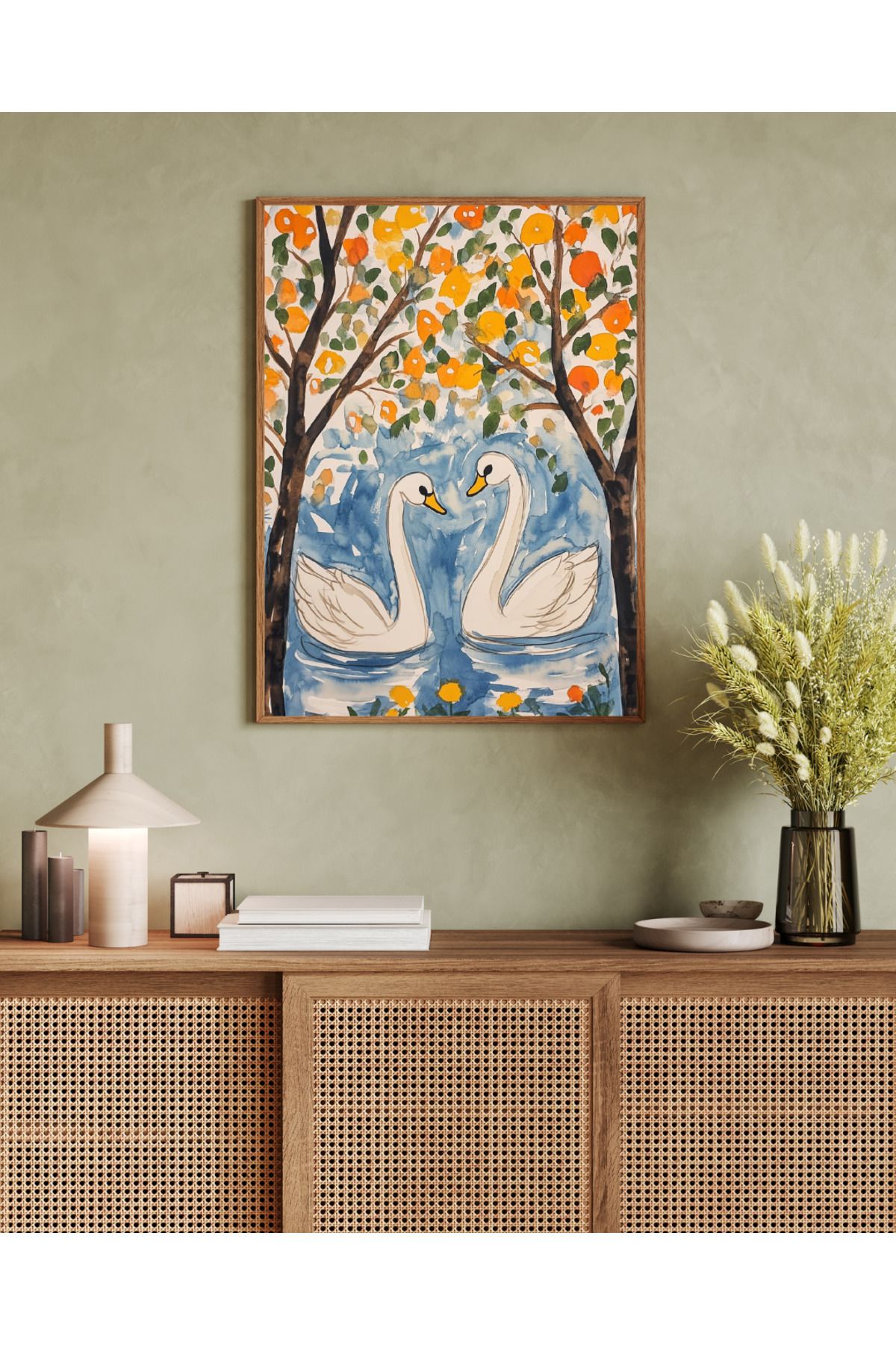 woodhomeworks tek parça salon ofis dekor tablo