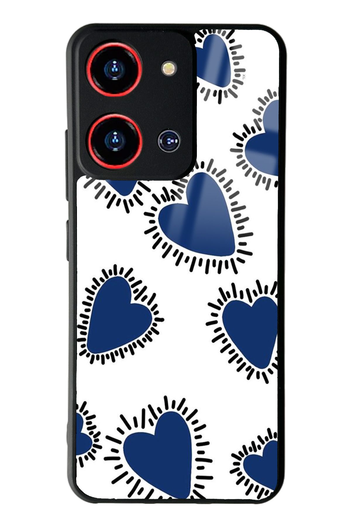 Spoyi Reeder S19 Max Pro S Zoom Mavi Kalp Tasarımlı Glossy Telefon Kılıfı